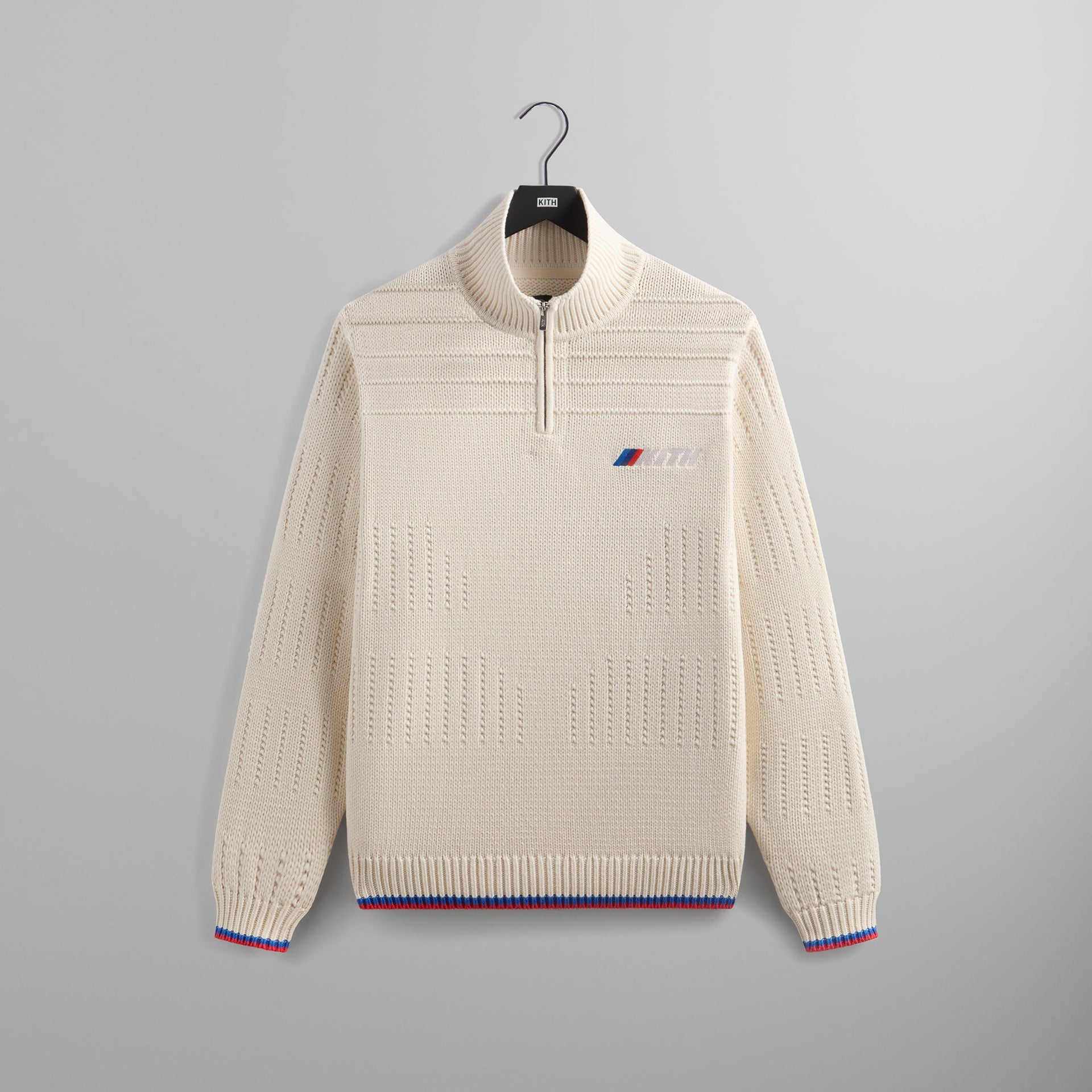 Kith for BMW Ansel Quarter Zip Sweater - Sandrift