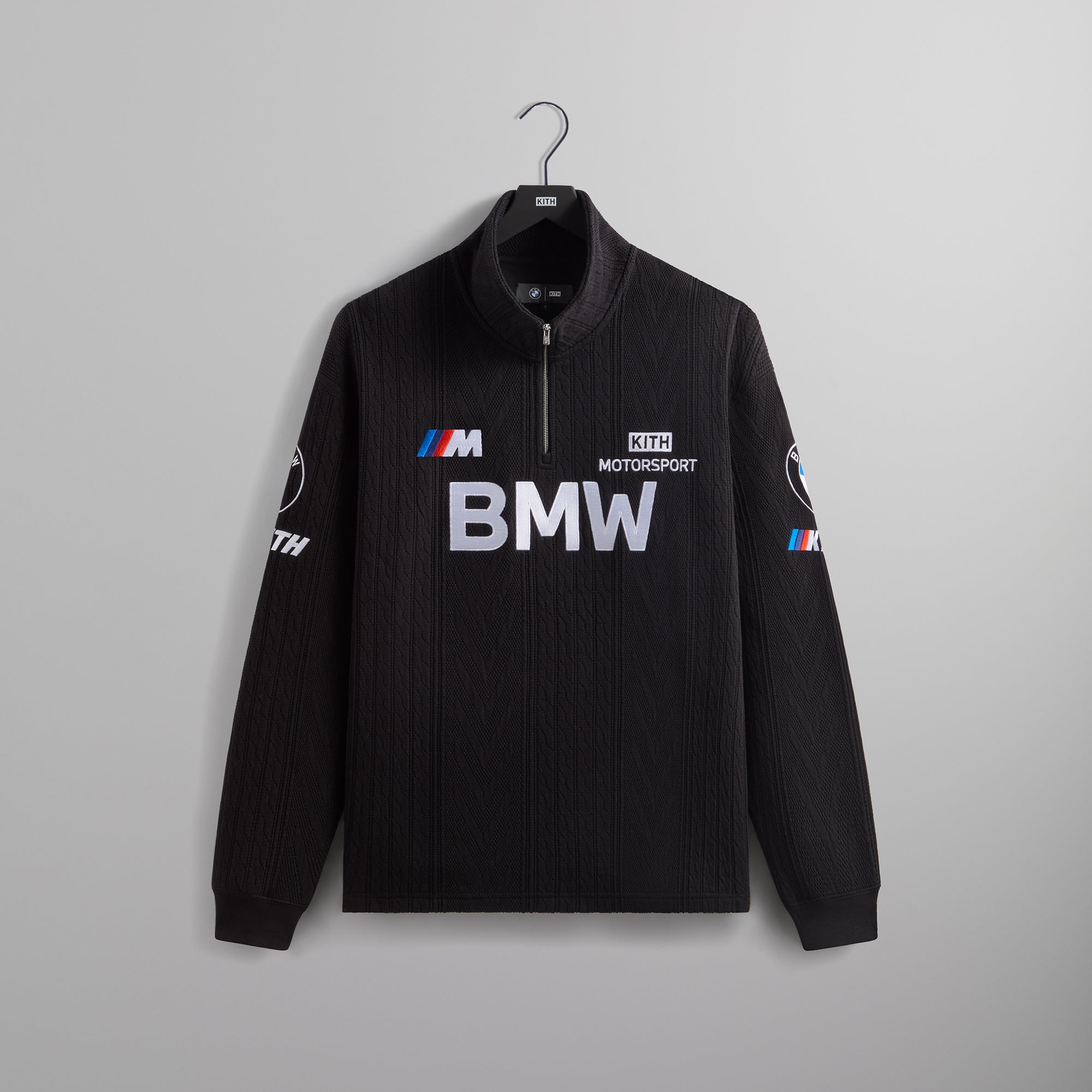 Kith for BMW Cable Fleece Quarter Zip - Black – Kith Europe