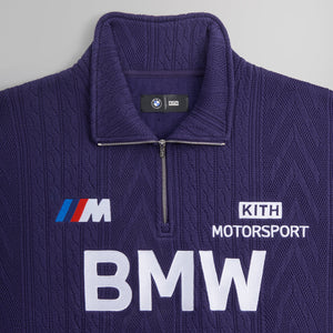 Kith for BMW Cable Fleece Quarter Zip -  Techno Violet