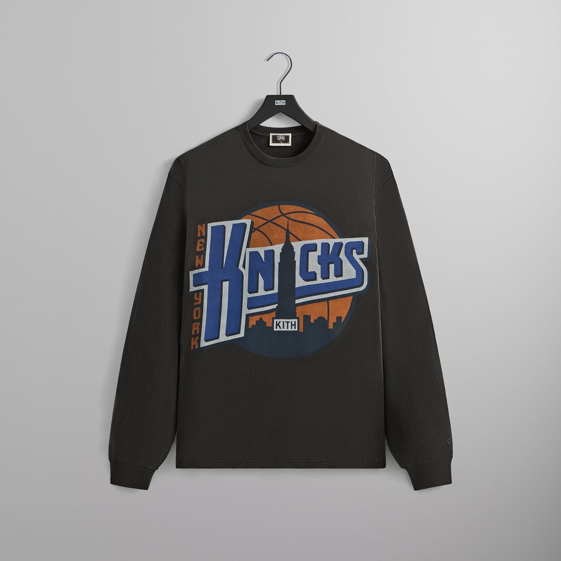 Kith for the New York Knicks City Vintage Long Sleeve Tee - Black