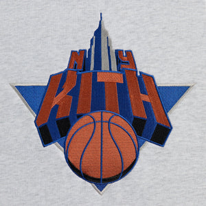 Kith for the New York Knicks Empire Vintage Nelson Crewneck - Light Heather Grey PH