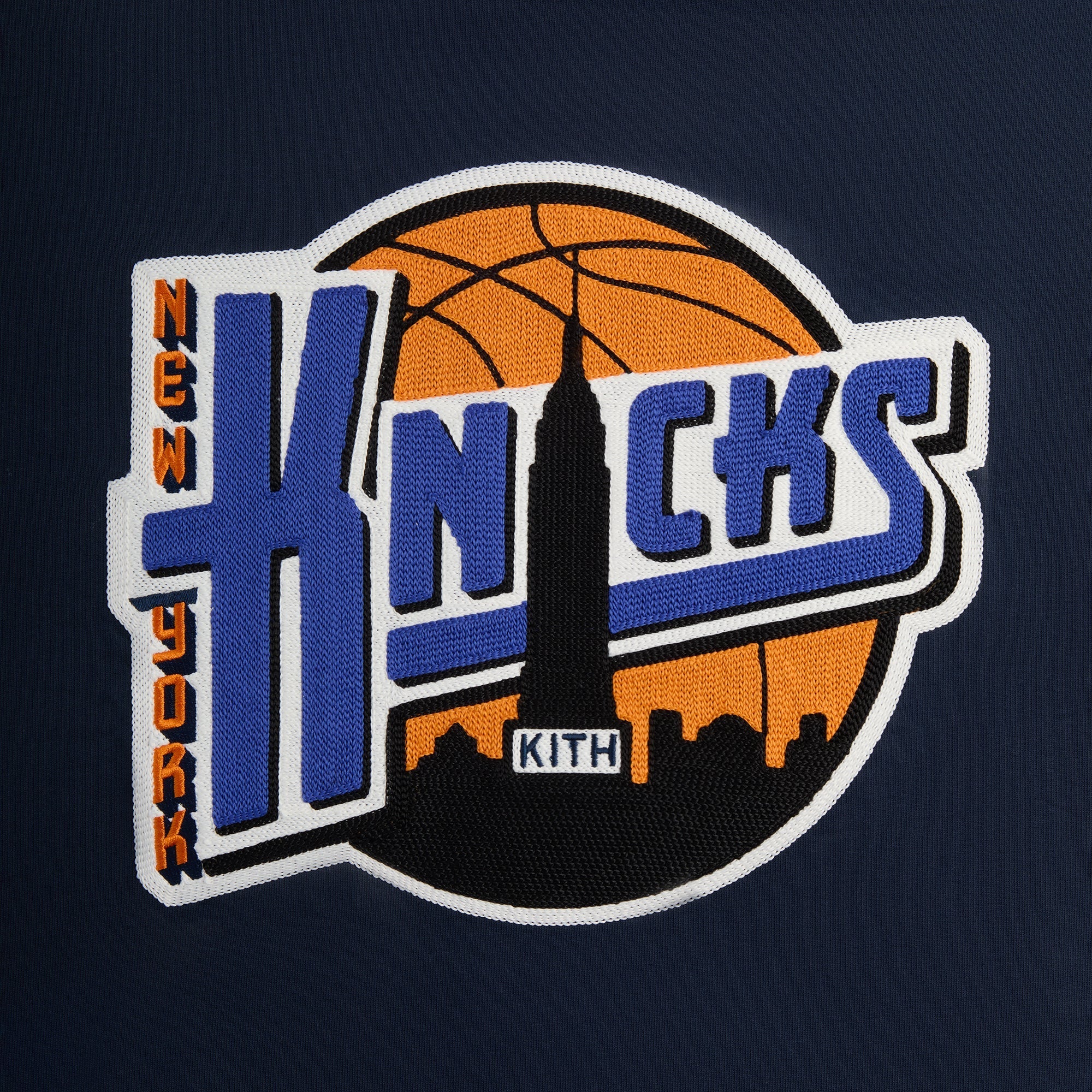 【KITH NYC】ロゴ カラーブロック フード付き スウェットシャツ Kith for the New York Knicks City Vintage Nelson Crewneck