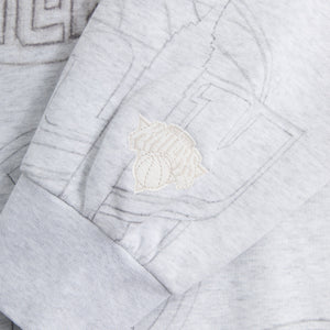 Kith for the New York Knicks Sketched Vintage Nelson Crewneck - Light Heather Grey