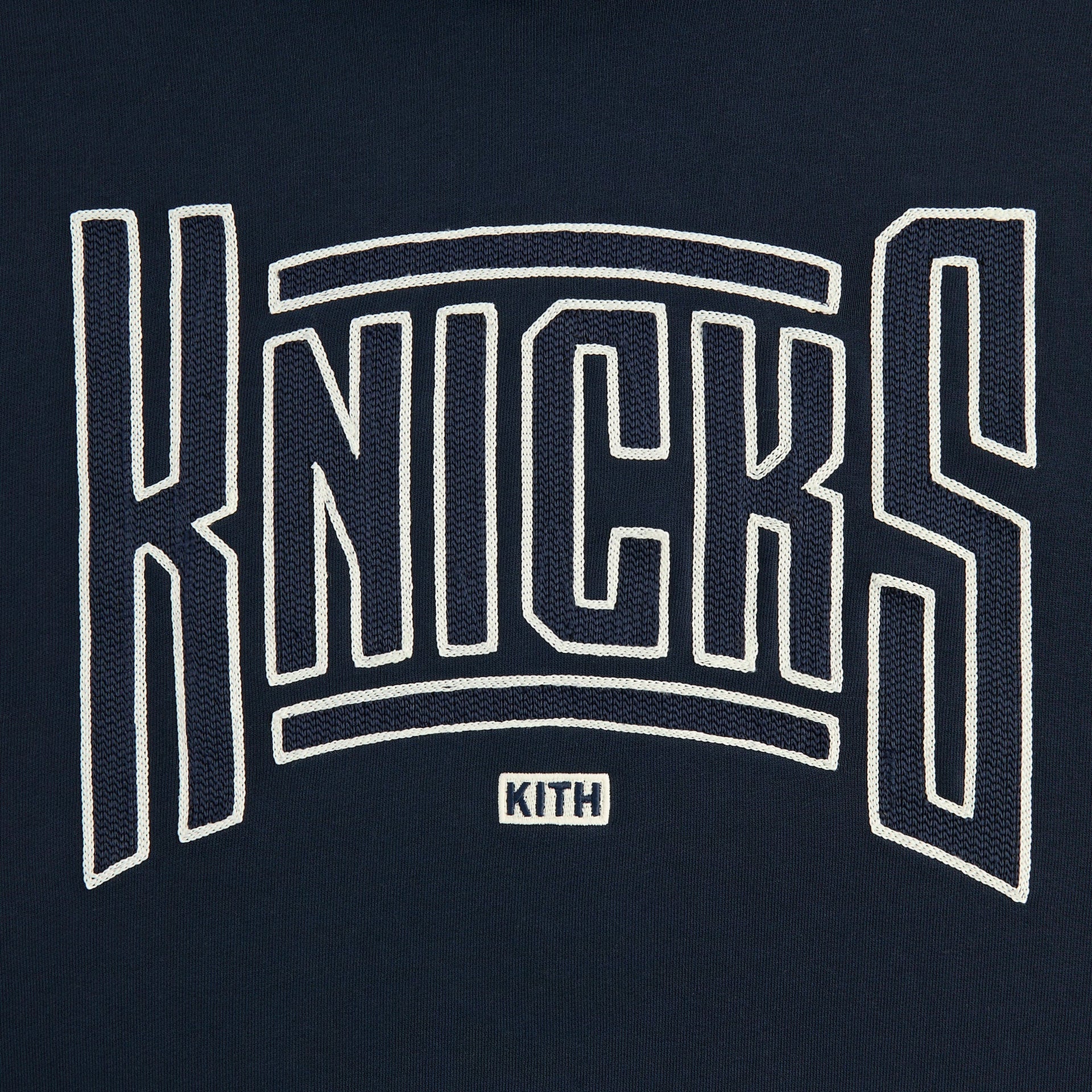 Kith for the New York Knicks Arched Vintage Nelson Hoodie - Nocturnal