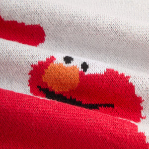 Kith for Sesame Street Elmo Intarsia Crewneck Sweater - Light Heather Grey