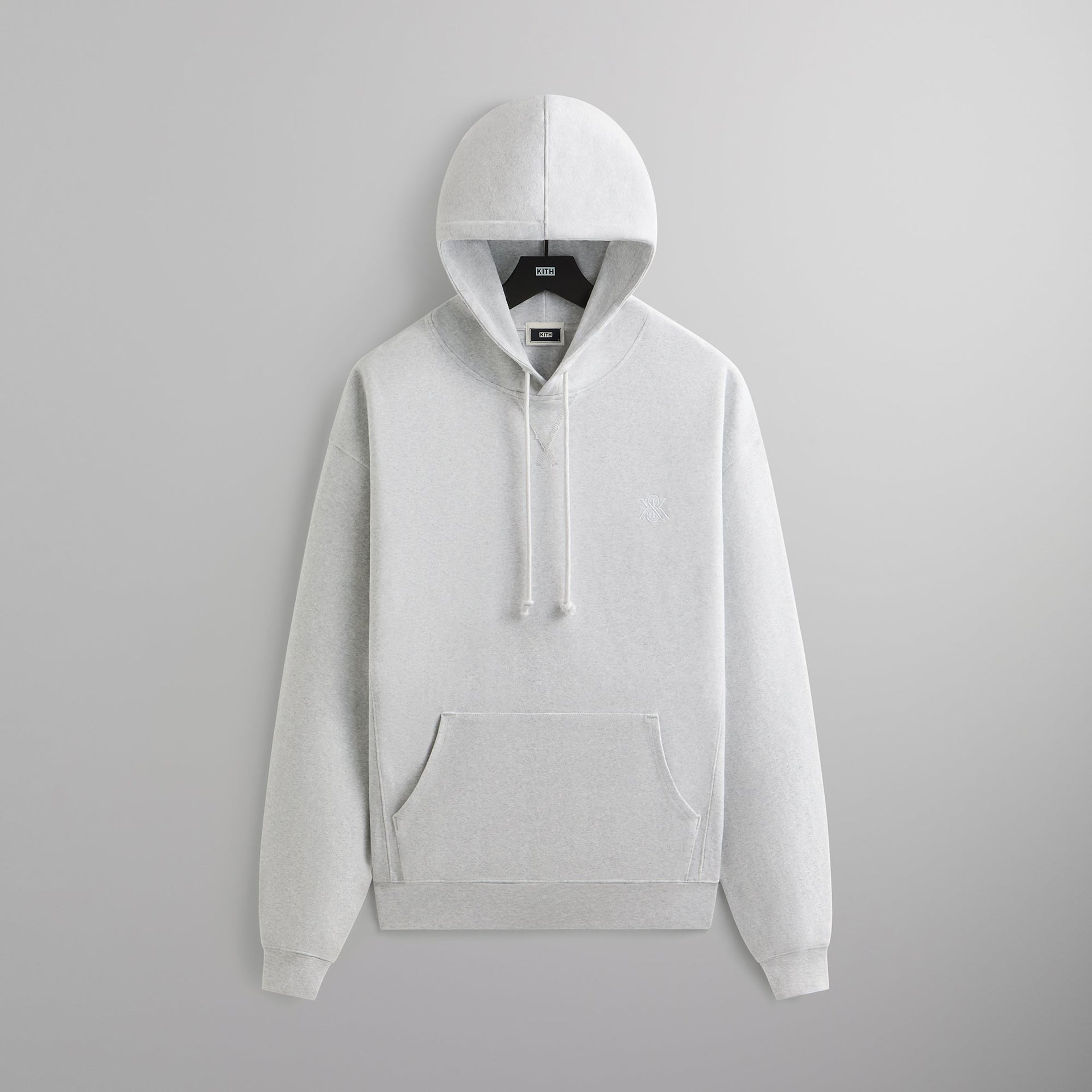 Kith Compact Knit Williams III Hoodie - Light Heather Grey