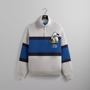 Disney | Kith for Donald Duck Quarter Zip Wyona Sweater - Light Heather Grey PH