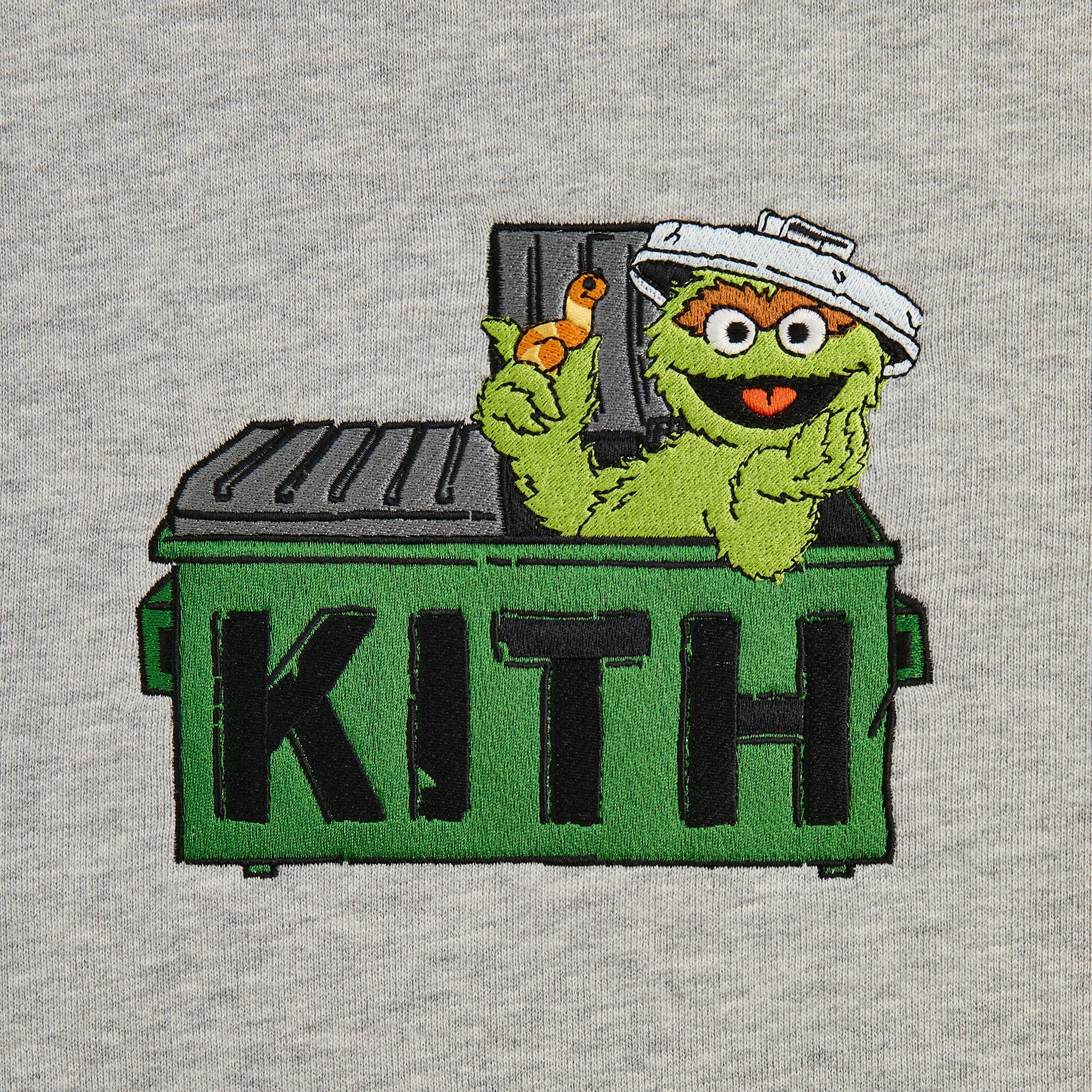 Kith for Sesame Street Oscar the Grouch Nelson Crewneck - Medium Heather Grey