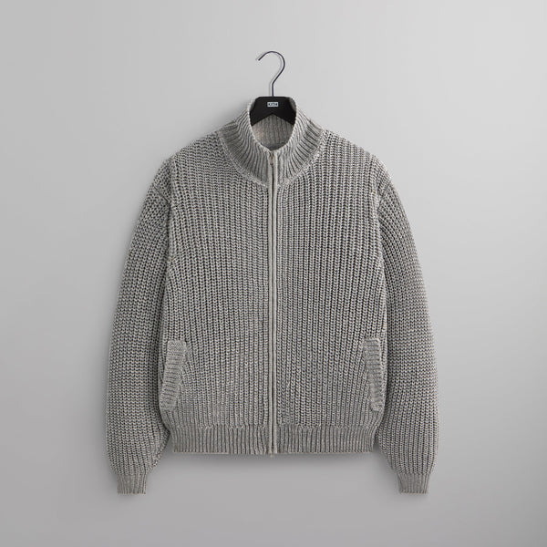 Twist Pattern Two Way Zipper Knit Cardigan CD20 - Korean