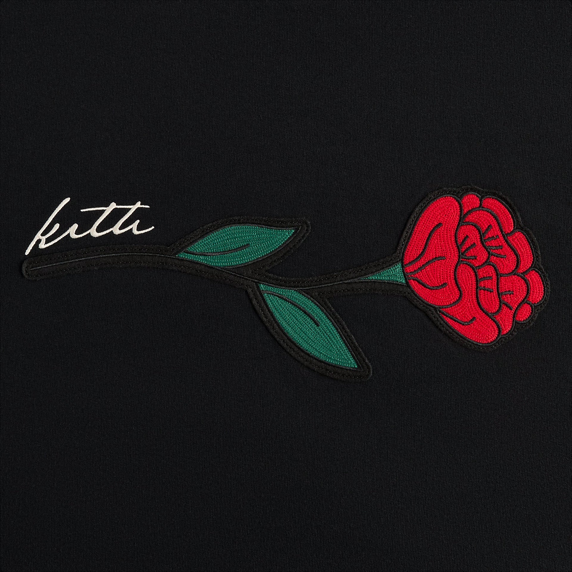 Kith Signature Rose Crewneck - Black