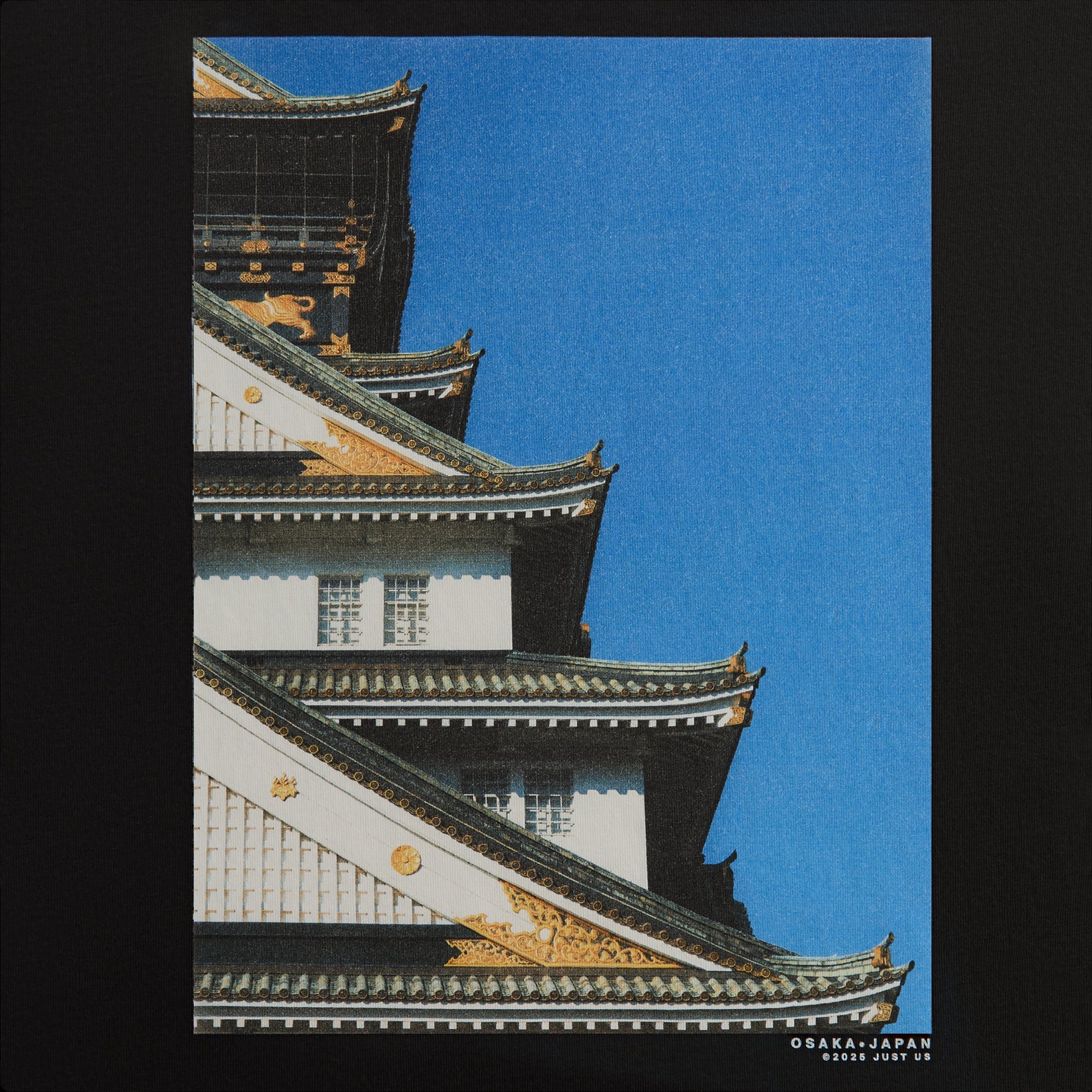 Kith Osaka Castle Tee - Black – Kith Europe