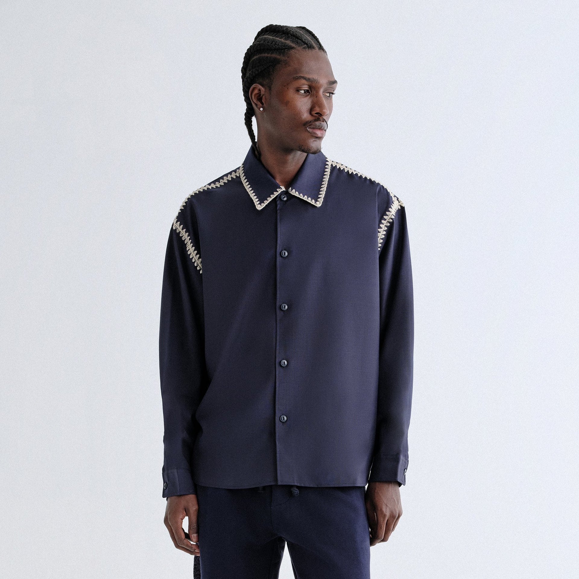 Kith Crochet Detail Apollo Shirt - Nocturnal