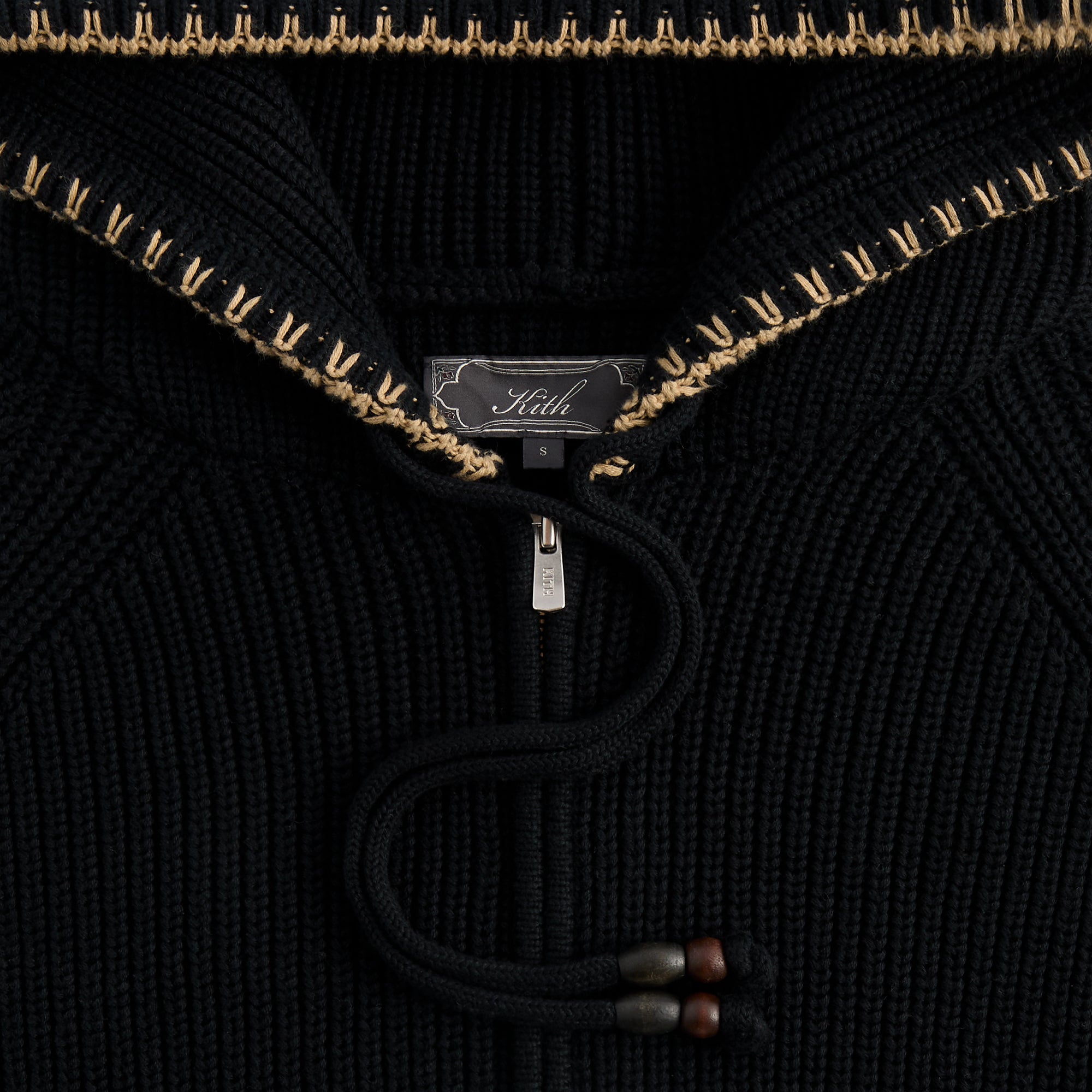 Kith Full Zip Miles Knit Hoodie - Black – Kith Europe