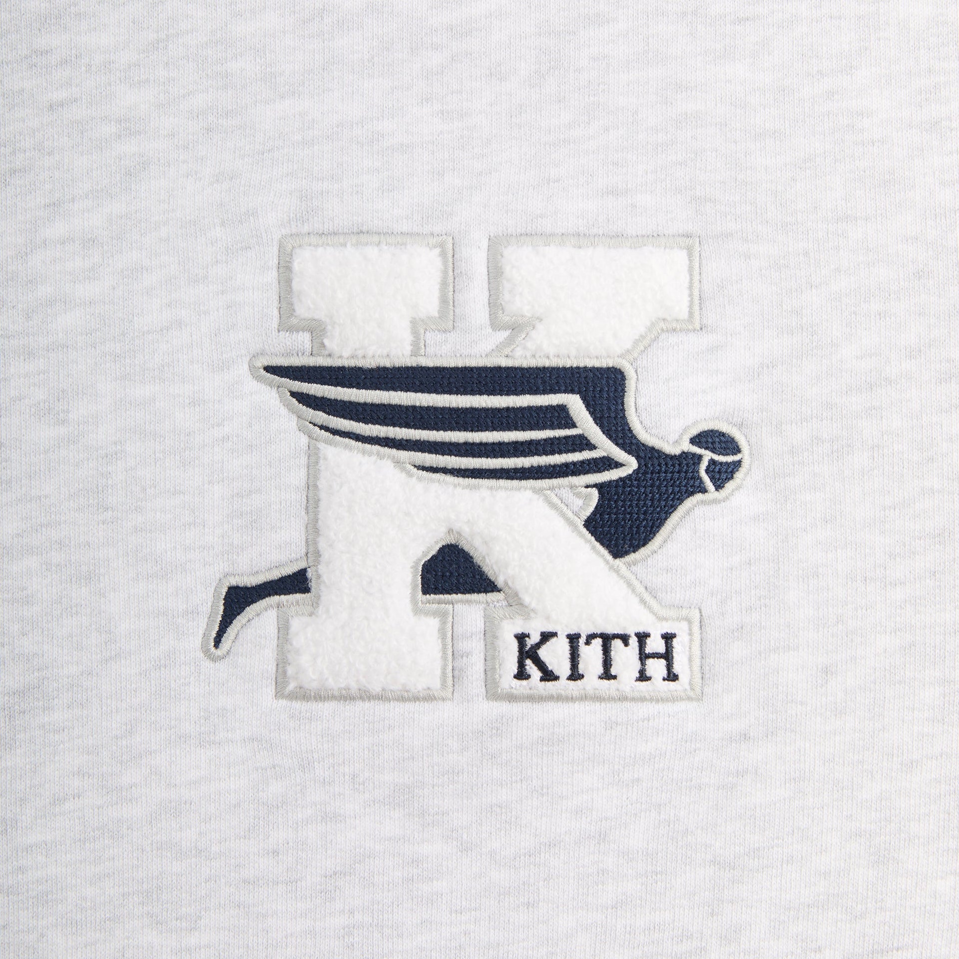 Kith Flight Logo Nelson Crewneck - Light Heather Grey