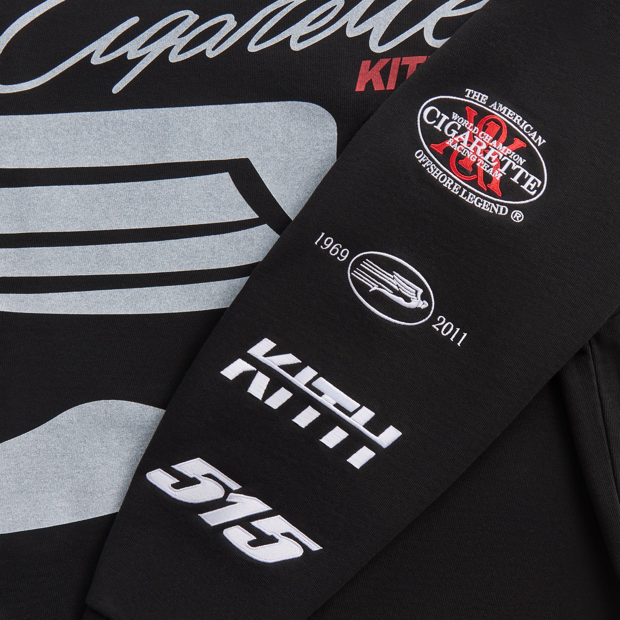 【KITH NYC】Cigarette Racing 515 ロゴ クルーネックトレーナー Kith for Cigarette Racing 515 Nelson Crewneck - Black – Kith
