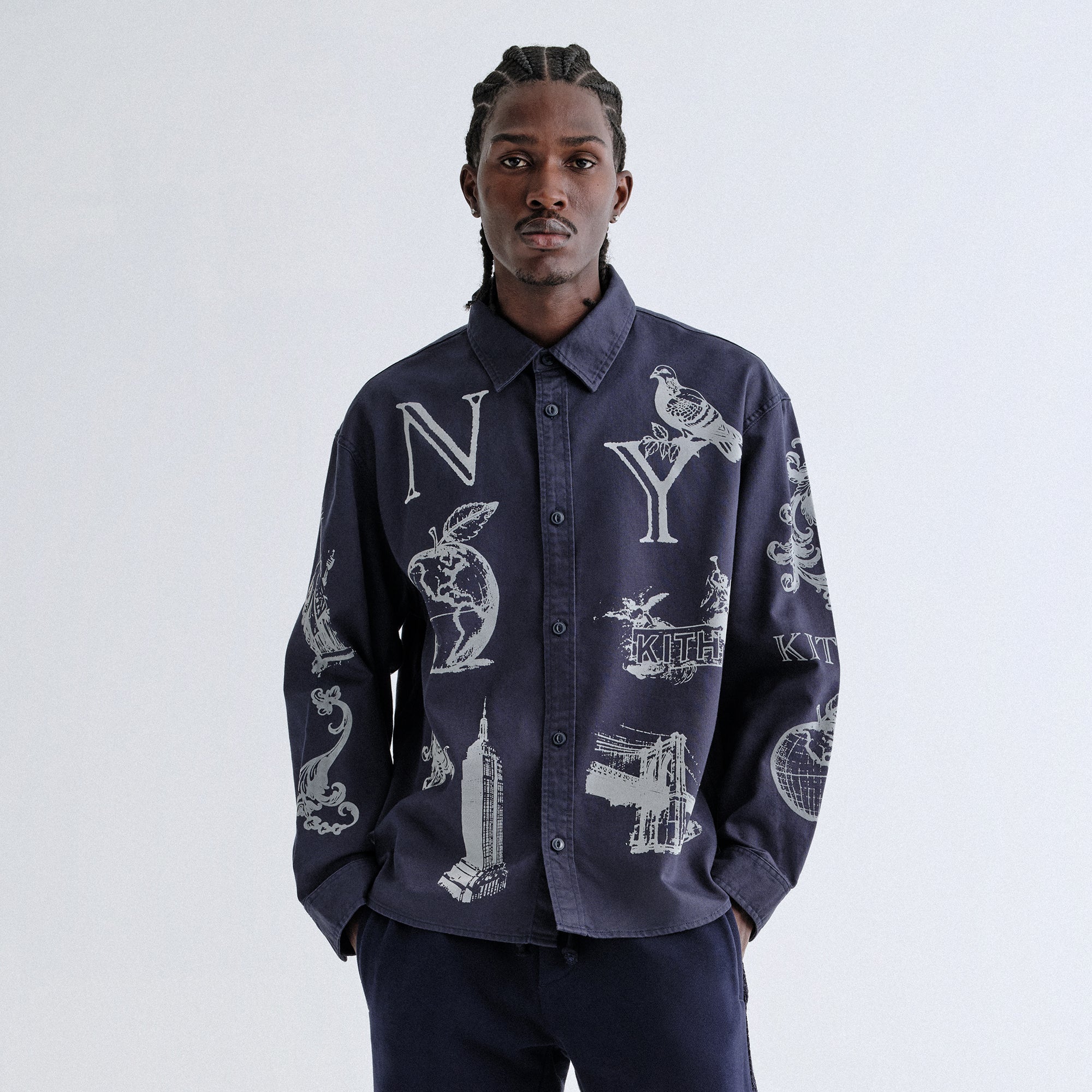 Kith NY Symbols Graphic Apollo Shirt - Nocturnal – Kith Europe