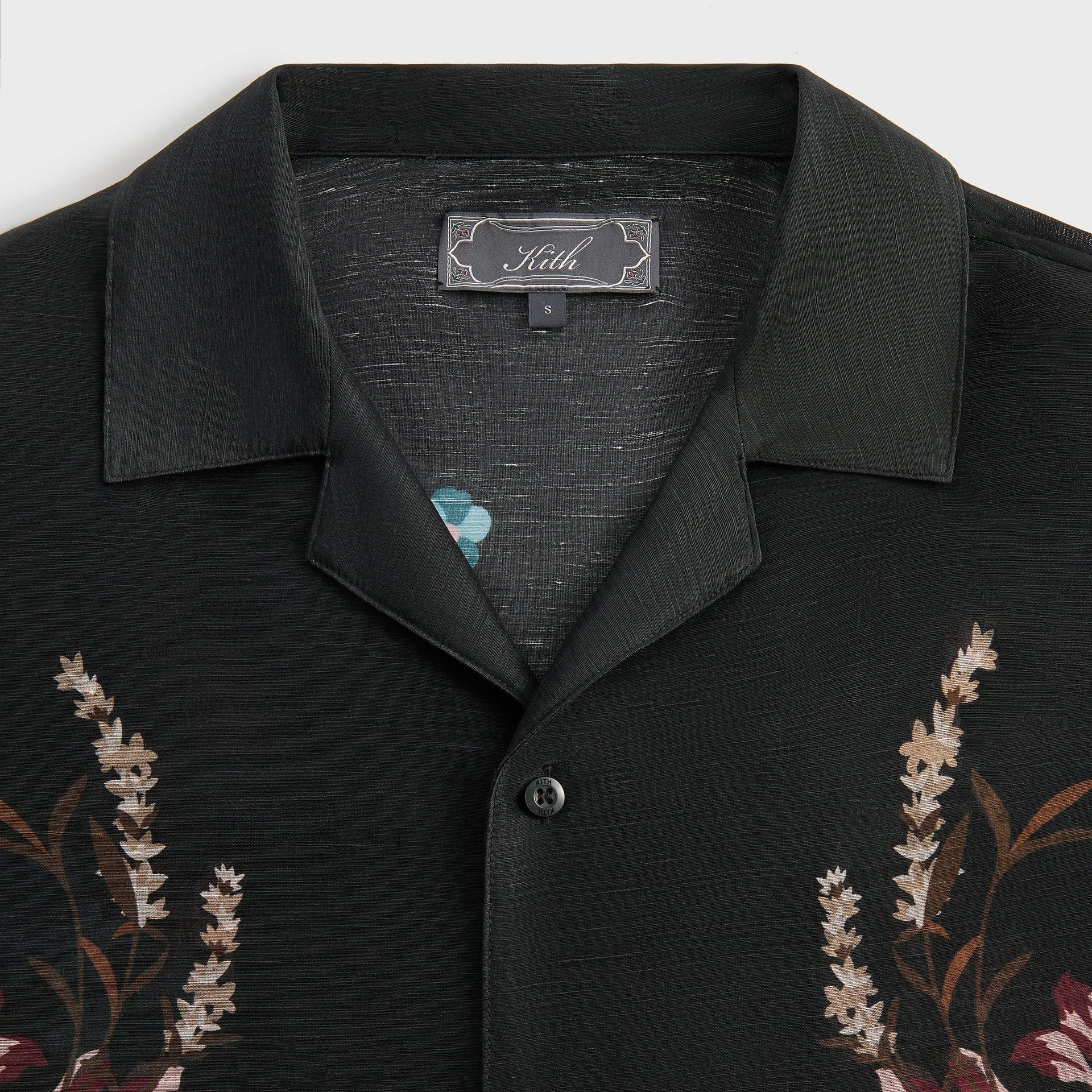 Kith Linen Thompson Camp Collar Shirt - Black PH