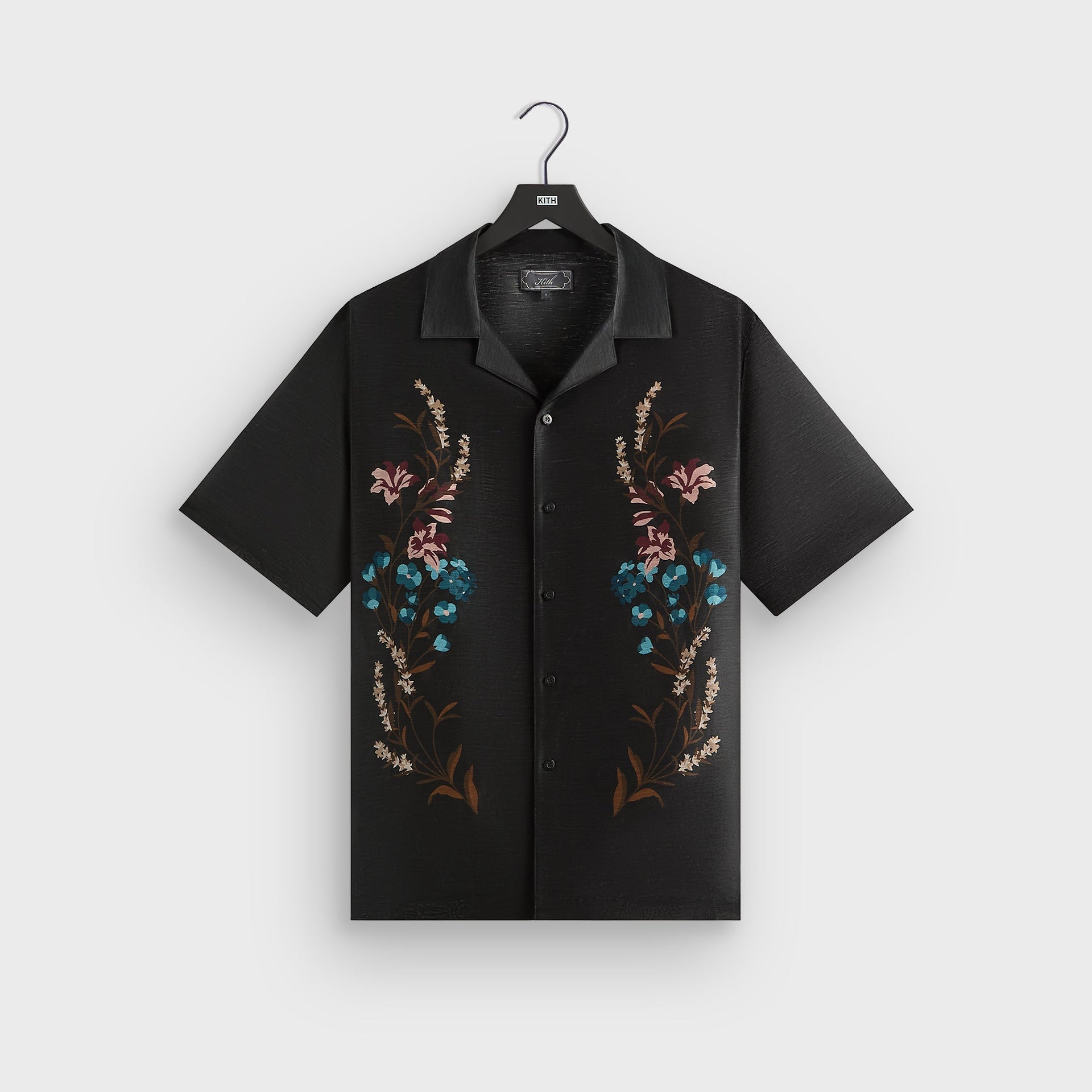 Kith Linen Thompson Camp Collar Shirt - Black PH