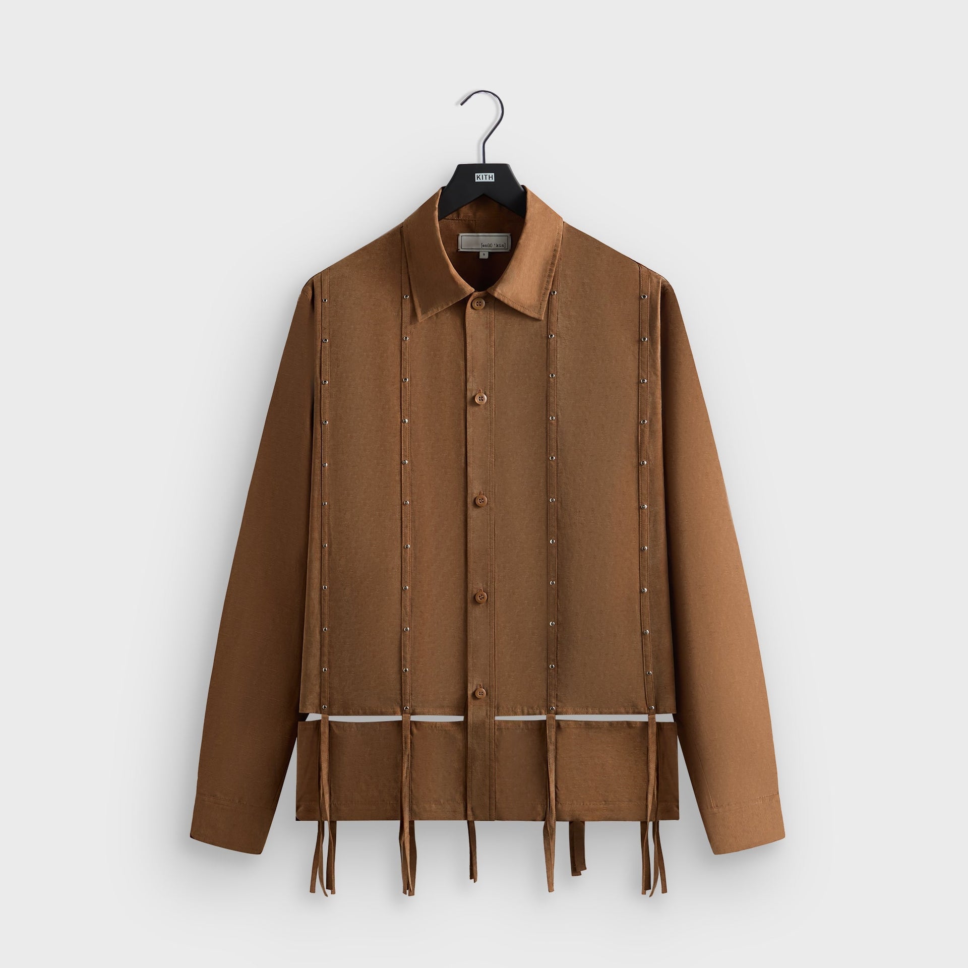 &Kin Ribbon Long Sleeve Boxy Collared Overshirt - Modsy PH