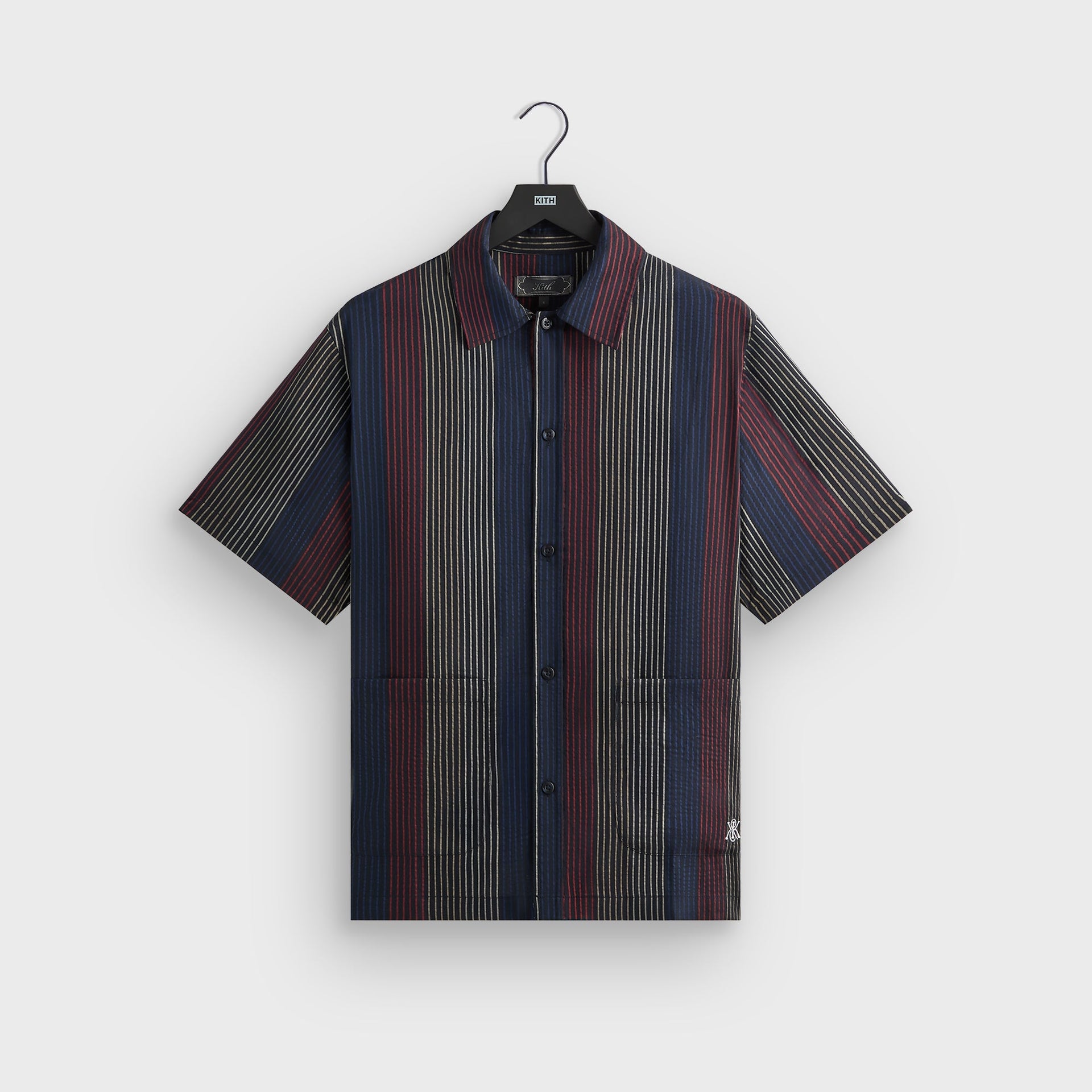 Kith Seersucker Boxy Collared Overshirt - Nocturnal PH