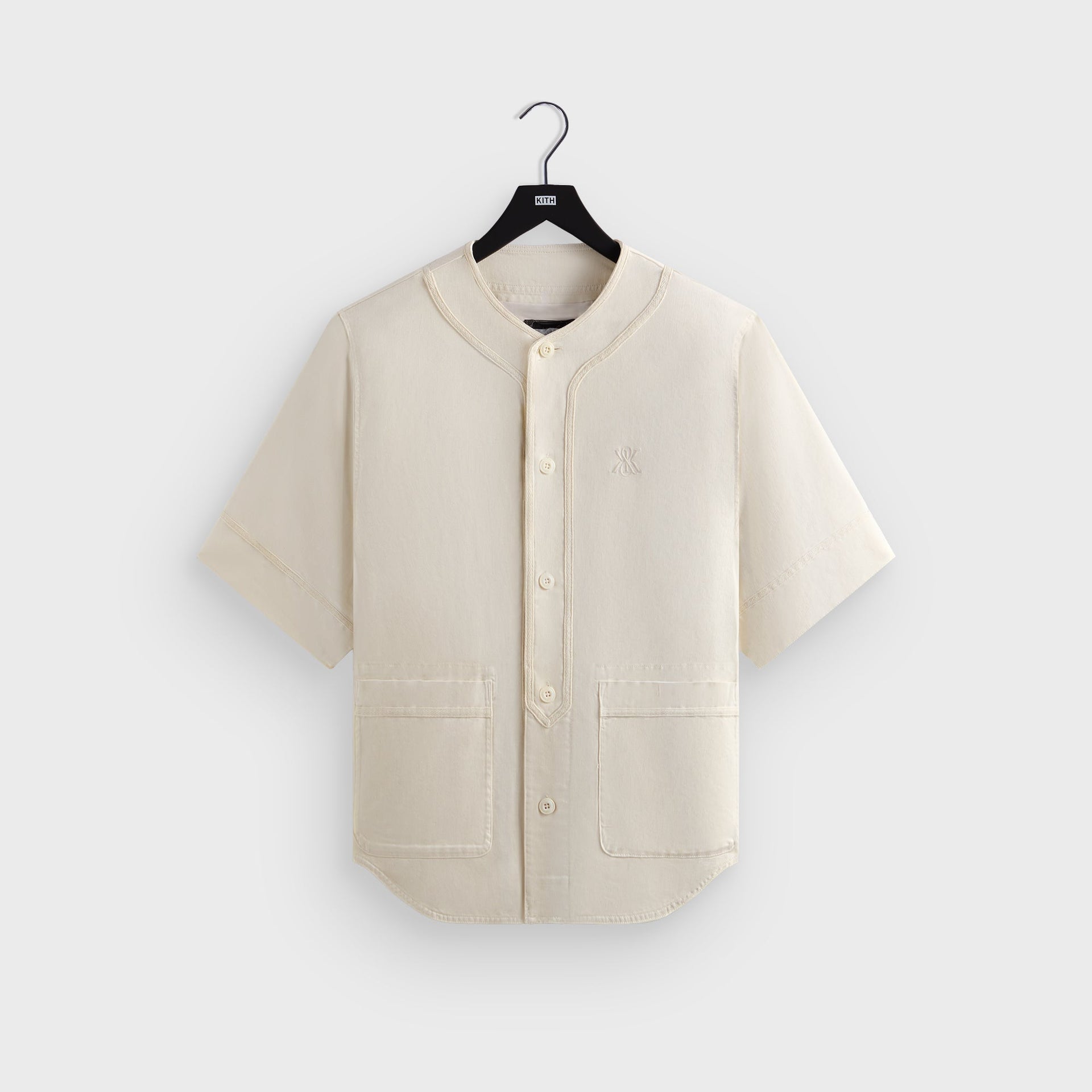 Kith Washed Denim Willis Baseball Shirt - Sandrift PH