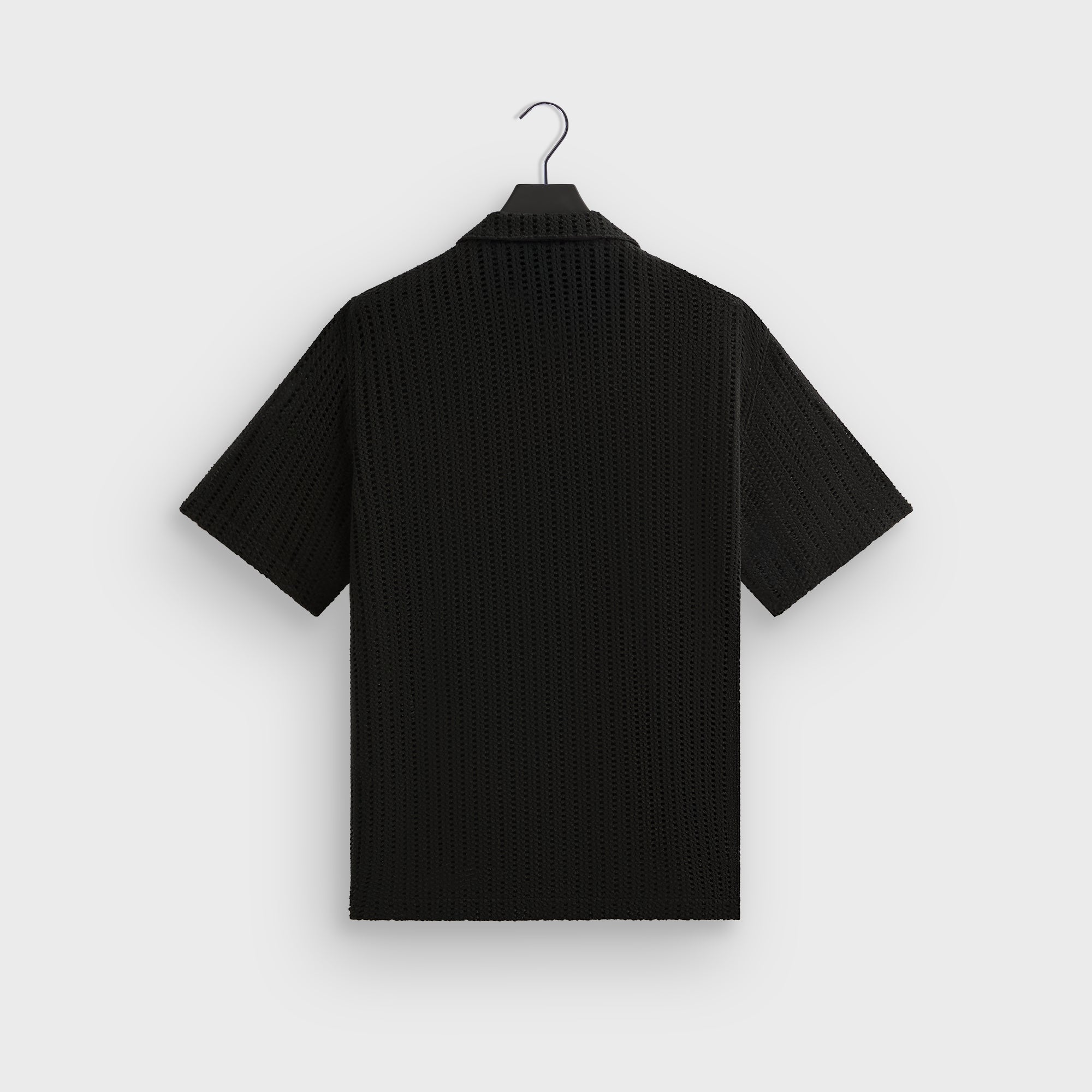 Kith Cotton Mesh Thompson Camp Collar Shirt - Black – Kith