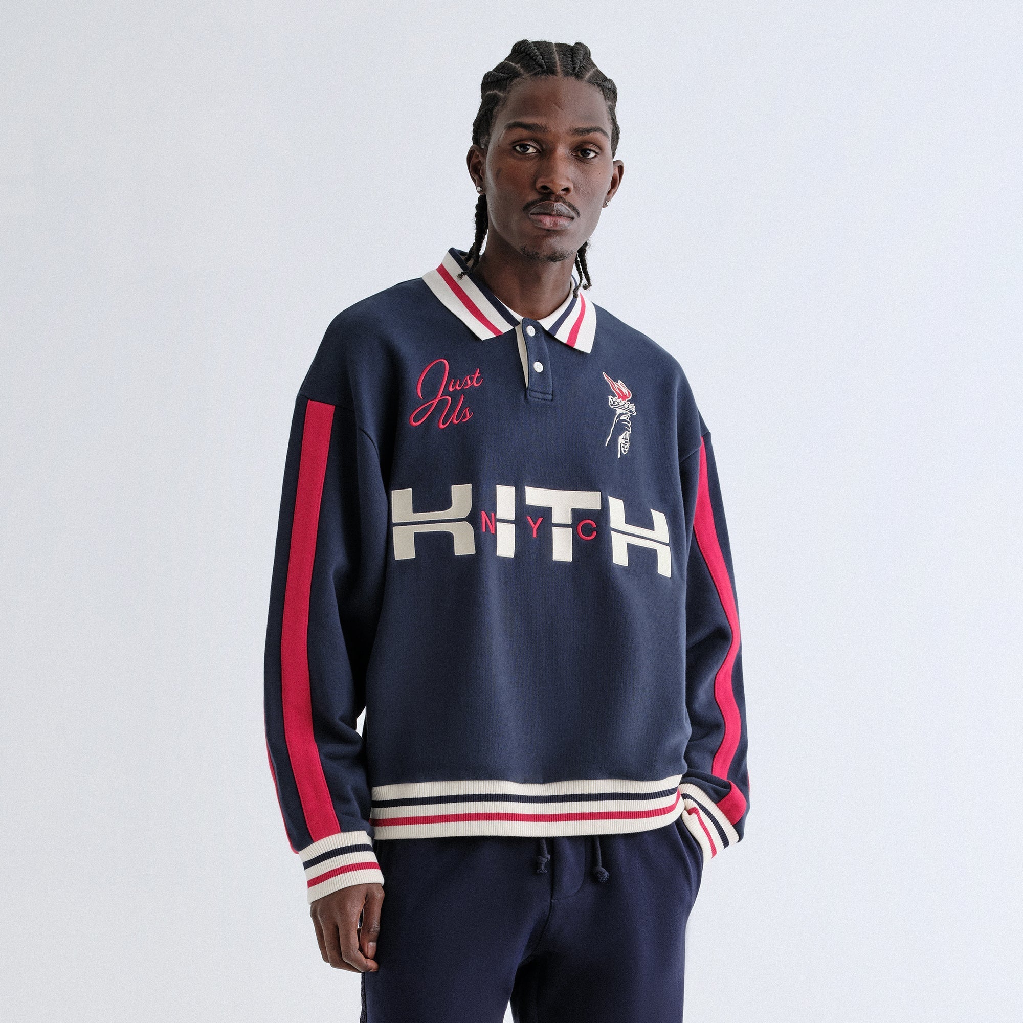 Kith Retro Nelson Collared Pullover - Nocturnal – Kith Europe