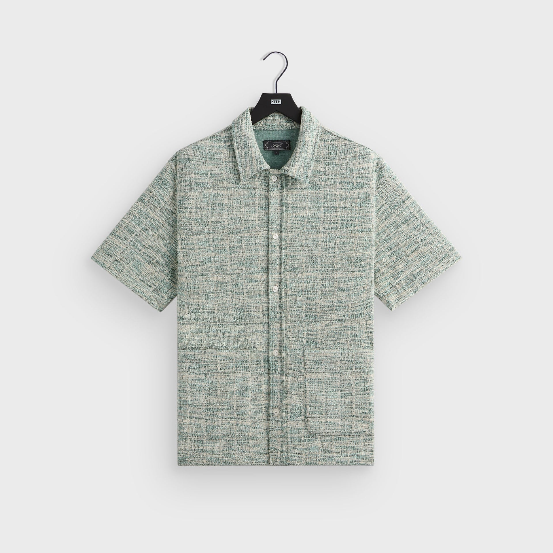 Kith Tweed Short Sleeve Boxy Collared Overshirt - Mykonos PH