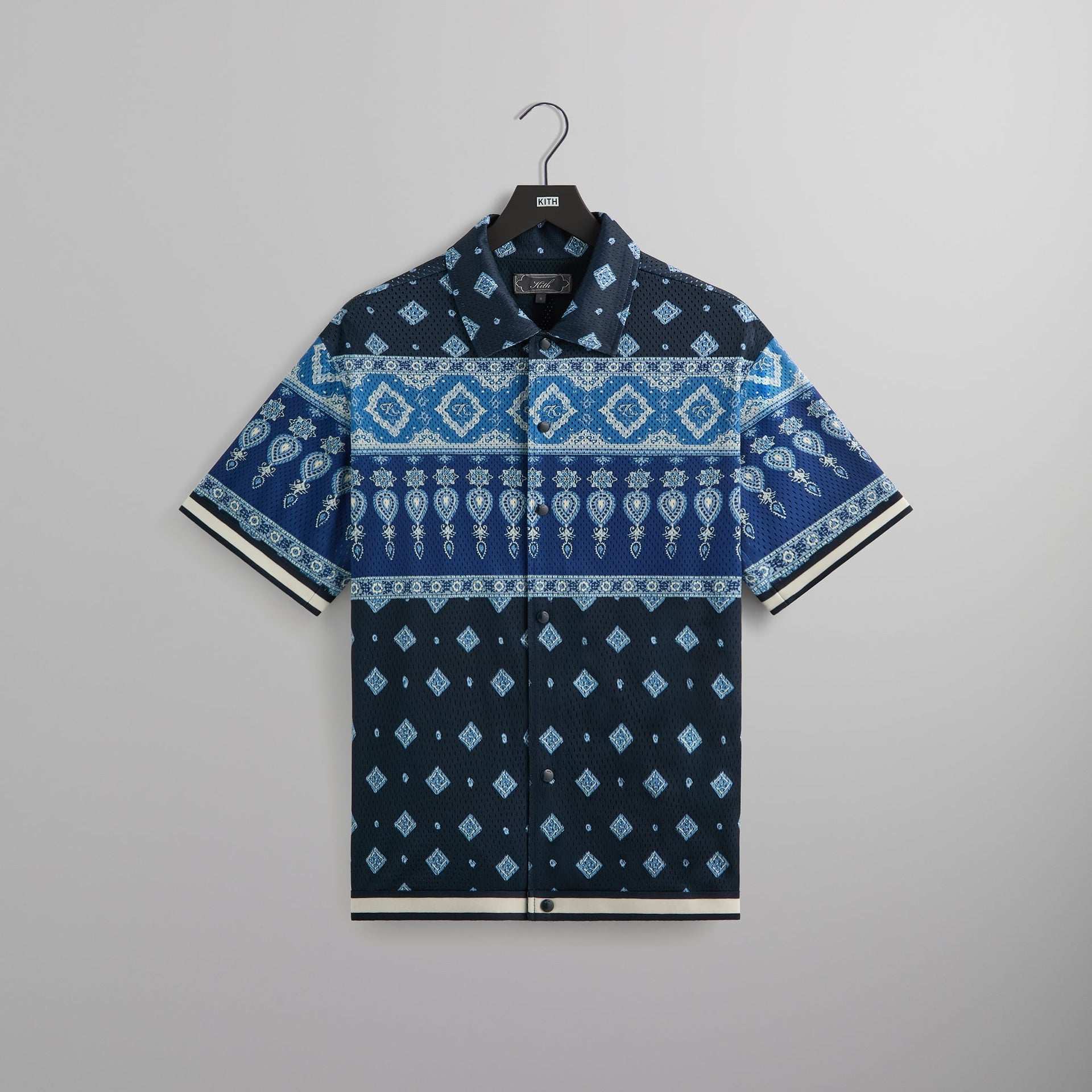 Kith Printed Mesh Woodpoint Shirt - Nocturnal