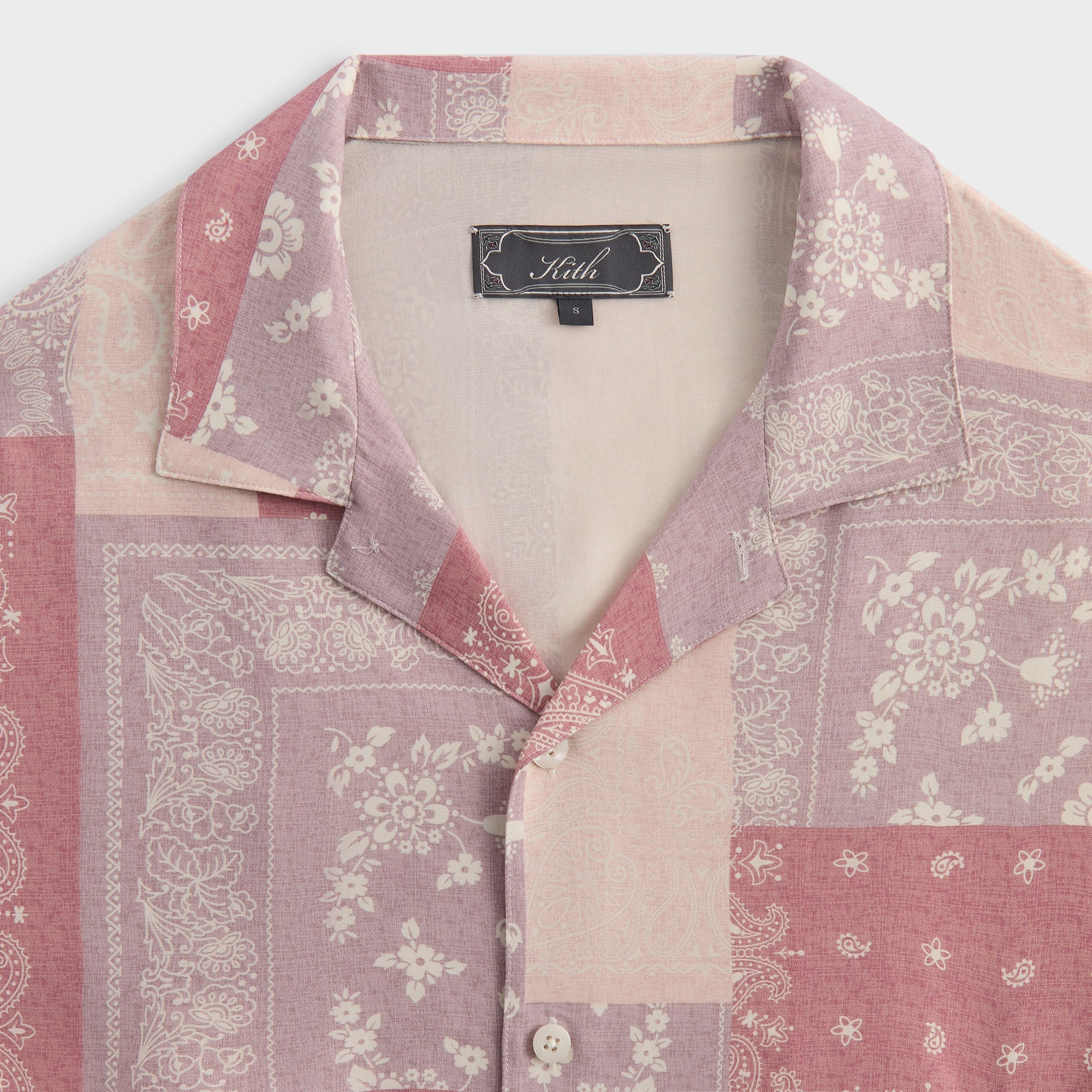 kith Silk cotton シャツ Kith Silk Cotton Thompson Camp Collar Shirt - Black