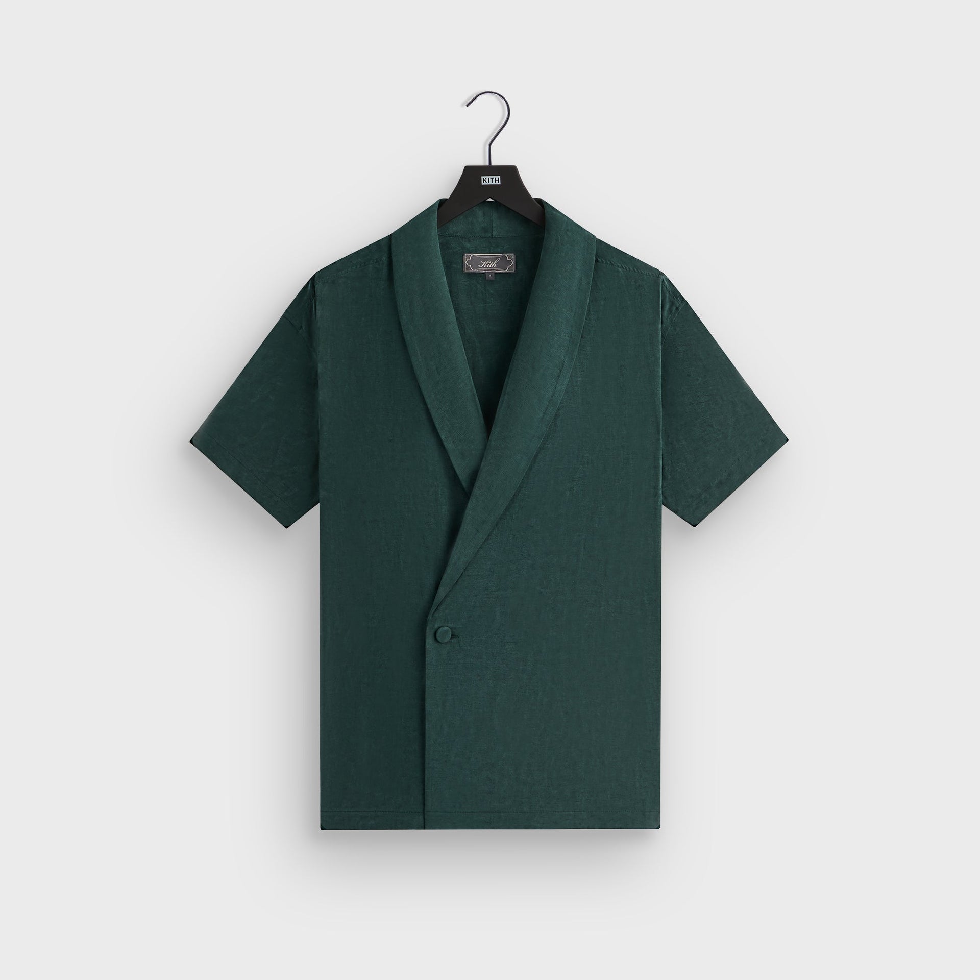 Kith Cupro Linen Short Sleeve Thompson Crossover Shirt - Stadium