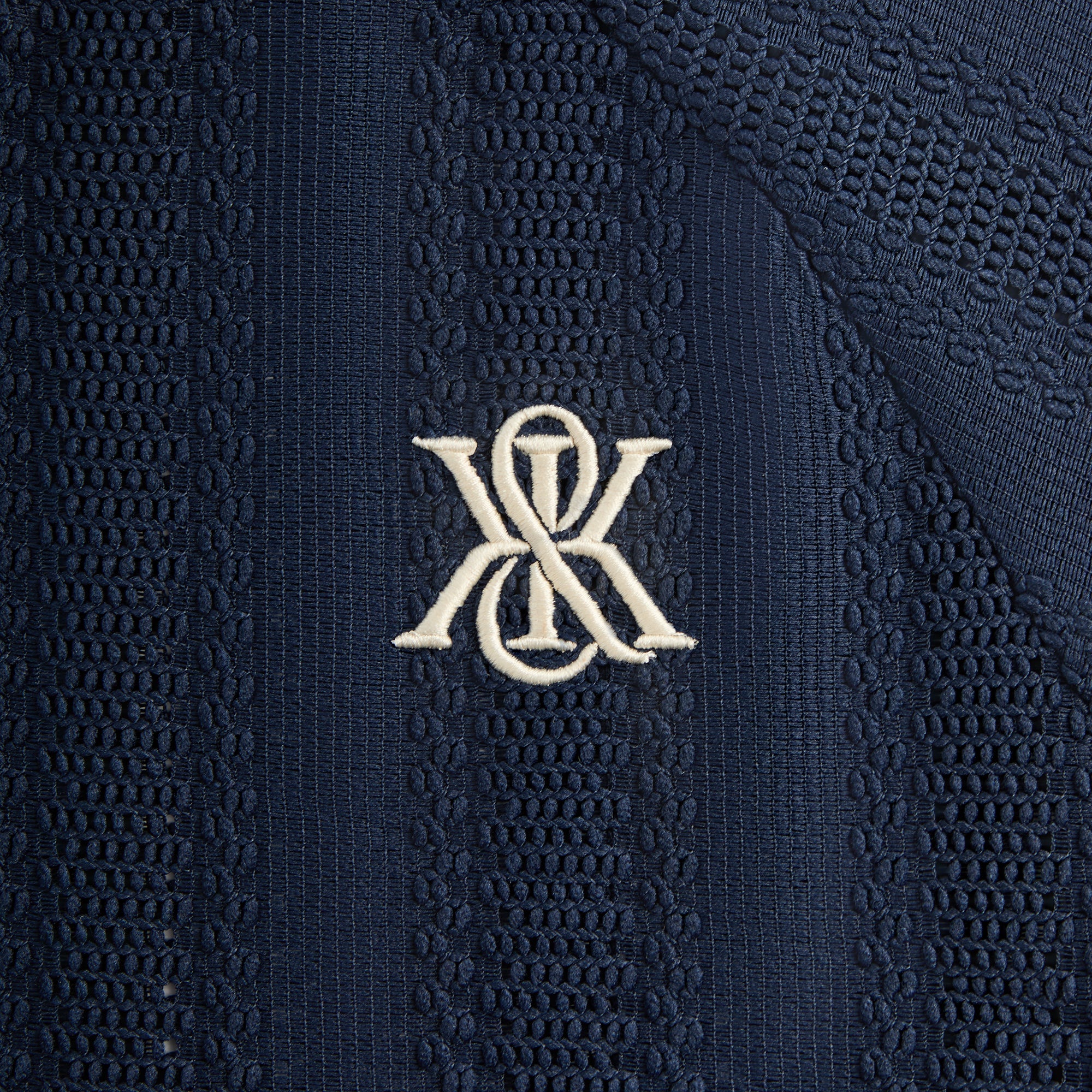 Kith Leon Short Sleeve Lace Combo Jersey - Nocturnal – Kith Europe