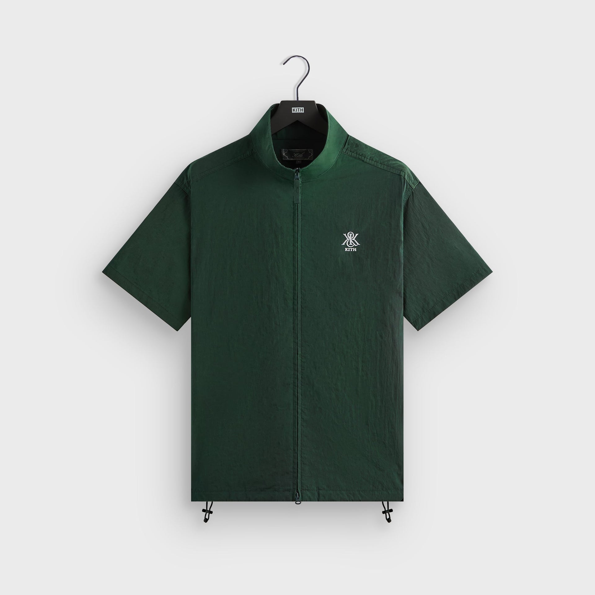 Kith Nylon Short Sleeve Colton Zip Up Shirt - Stadium