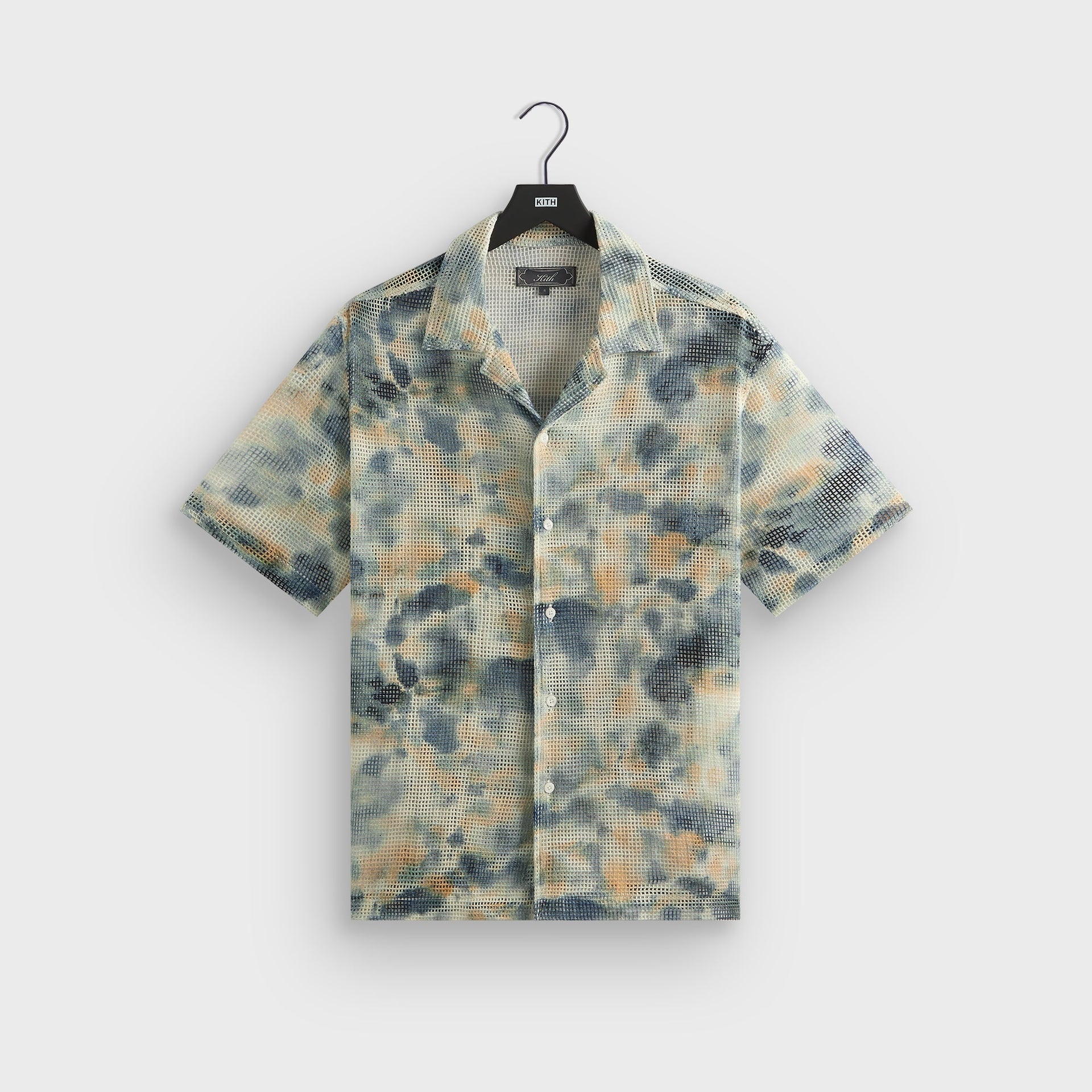 Kith Cotton Mesh Thompson Camp Collar Shirt - Cyanotype PH