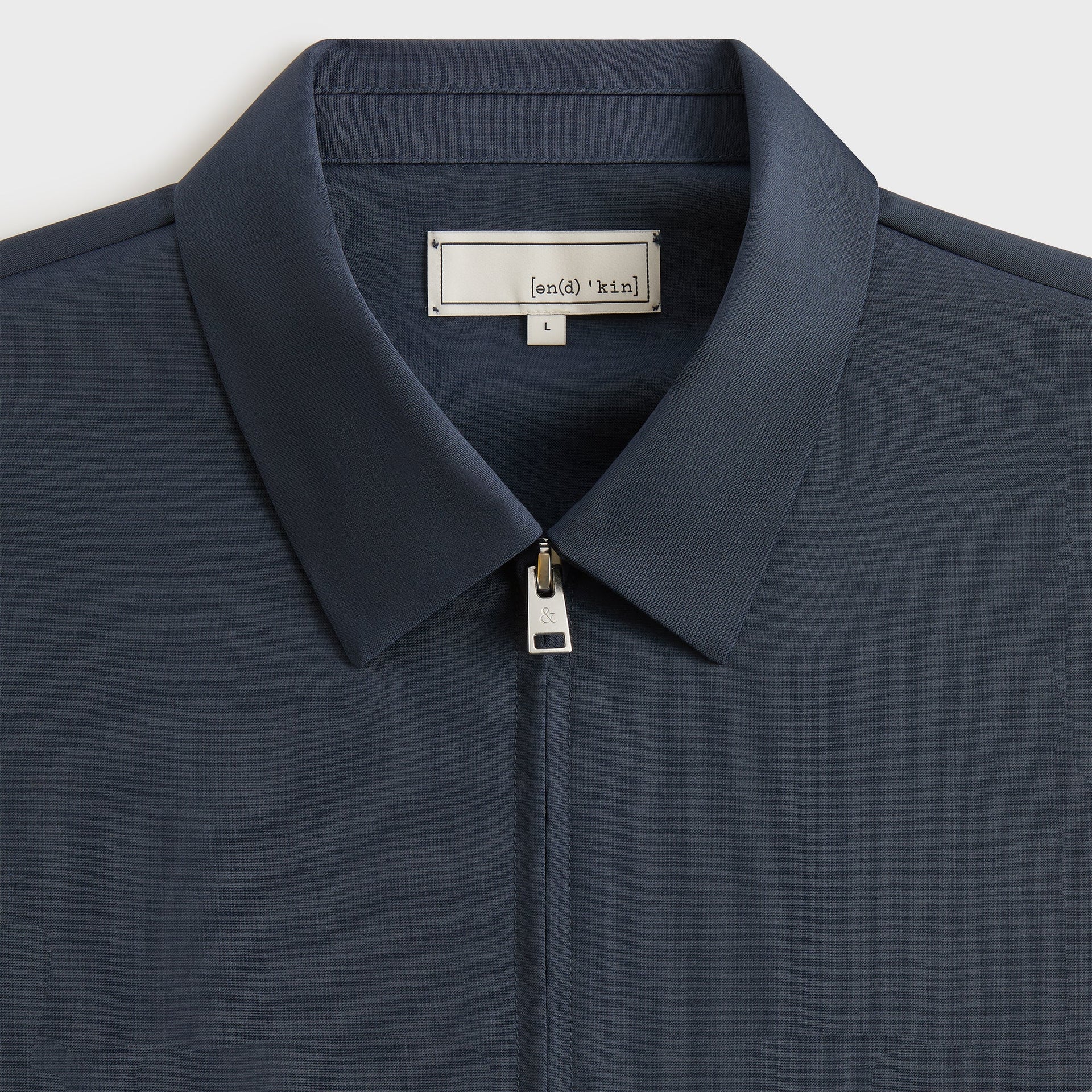 &Kin Tropical Wool Davenport Shirt - Admiral