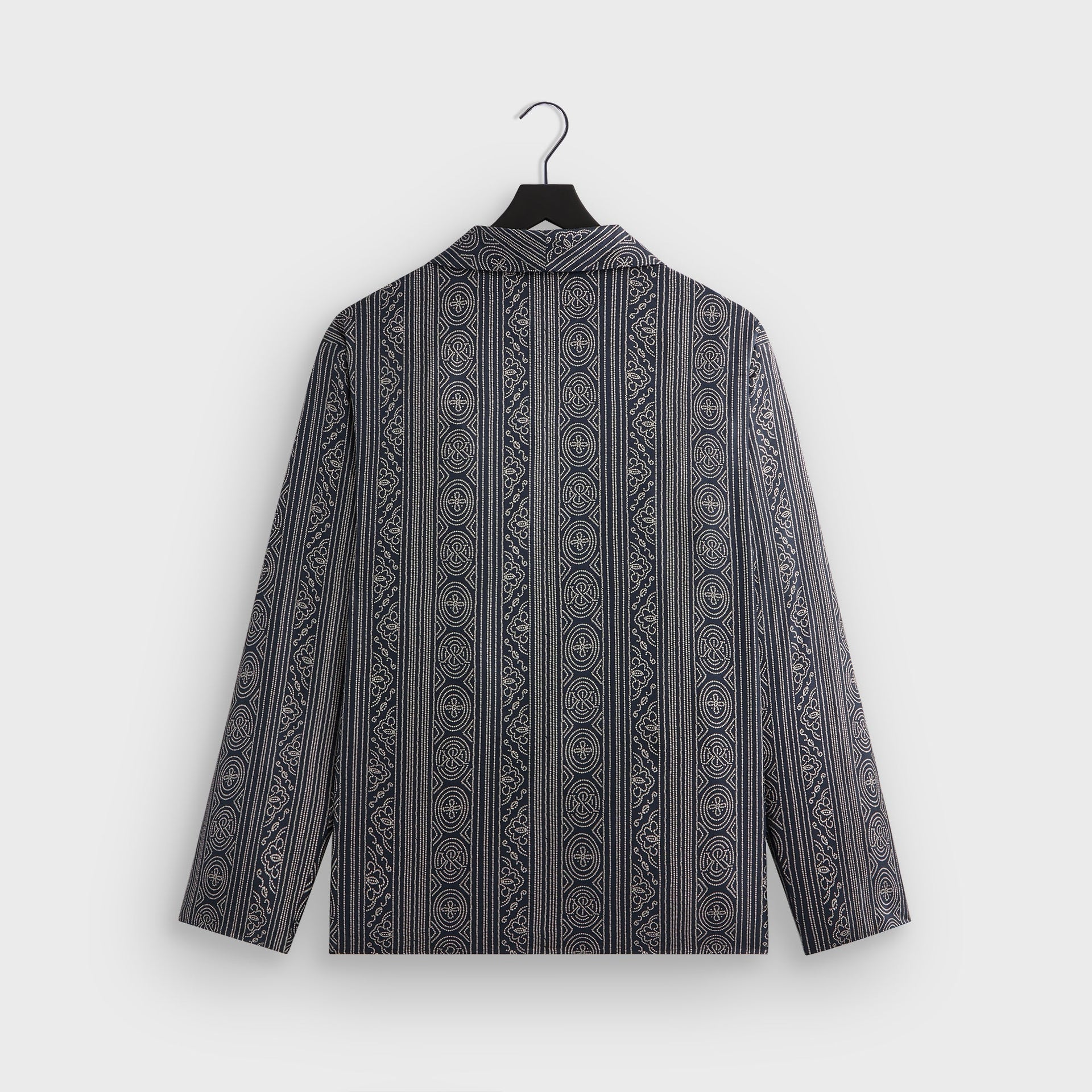 &Kin Batik Stripe Long Sleeve Thompson Crossover Shirt - Nocturnal PH