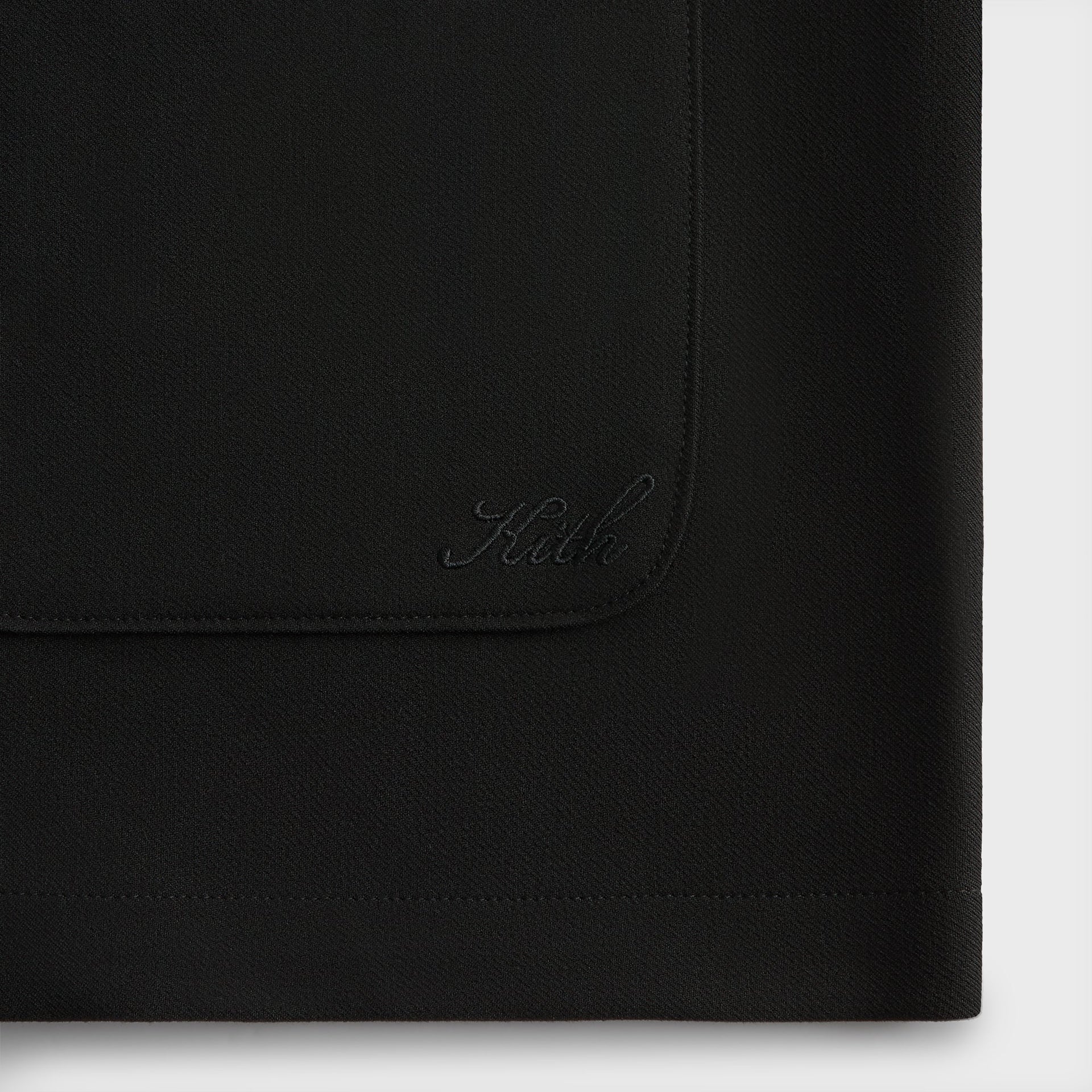 Kith Double Weave Boxy Collared Overshirt - Black