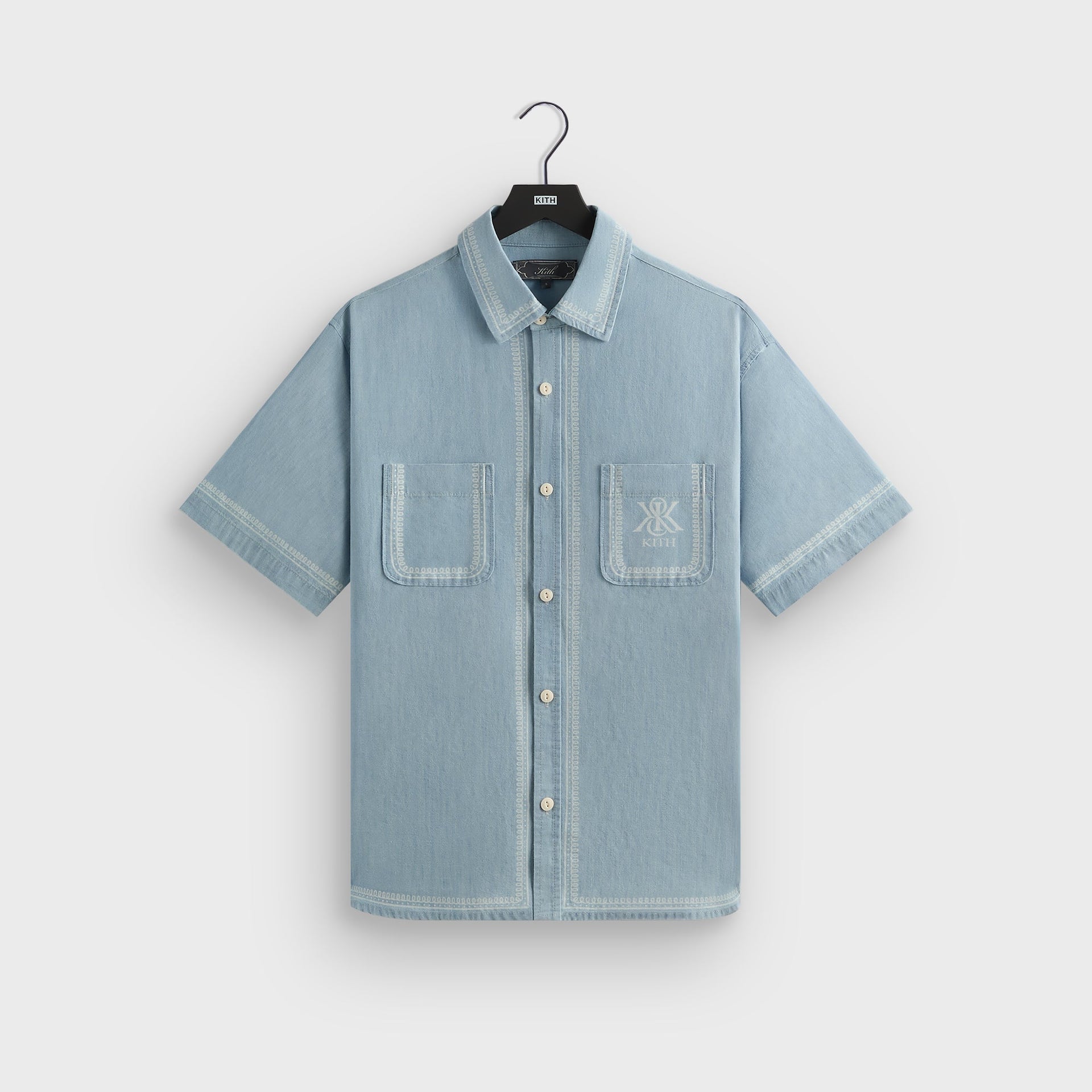 Kith Chambray Paxton Short Sleeve Buttondown -  Light Indigo PH