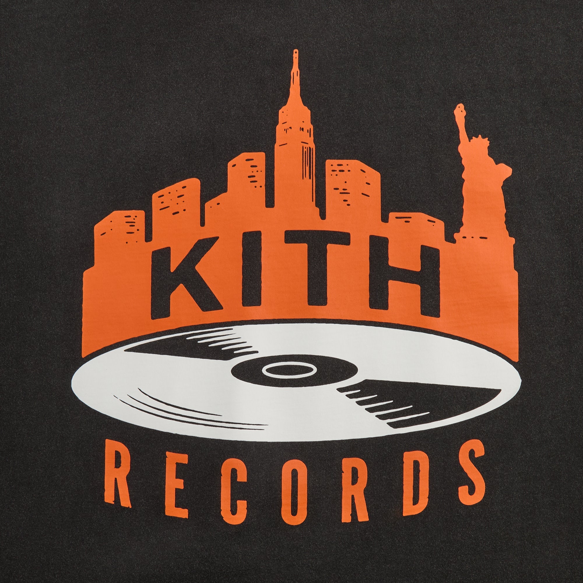 ★25SS 最新作★Kith Records Vintage Tee Kith Records Vintage Tee - Black