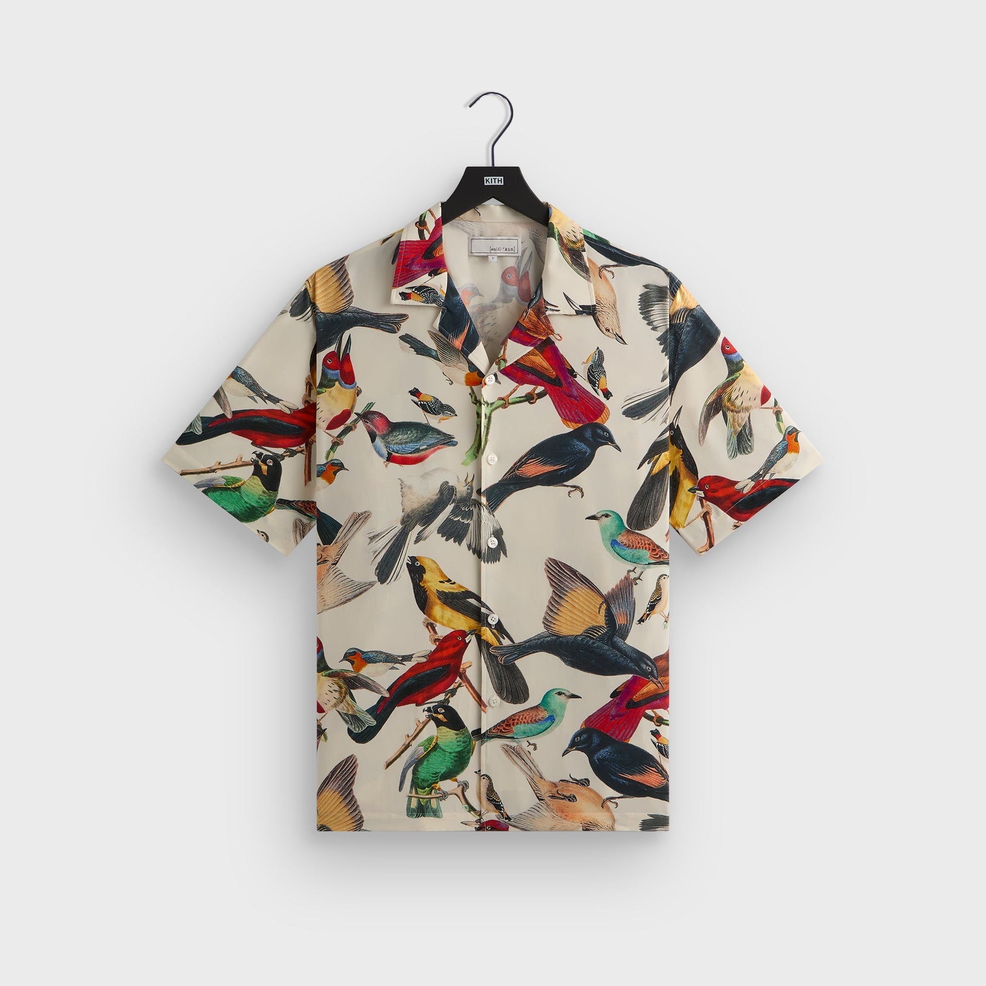 &Kin Tropical Bird Camp Collar Shirt - Sandrift PH