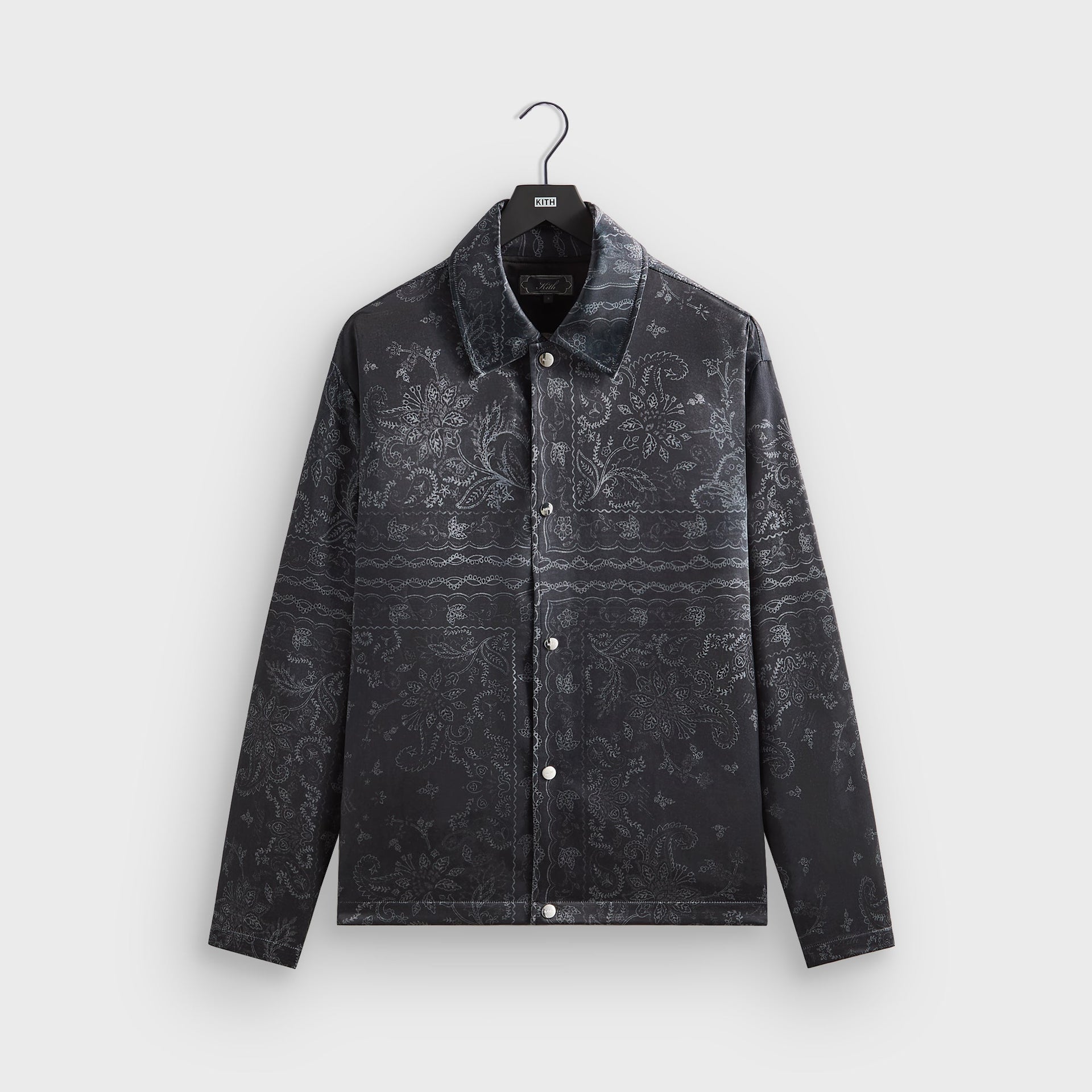 Kith Panelled Bandana Long Sleeve Coaches Jacket - Black PH