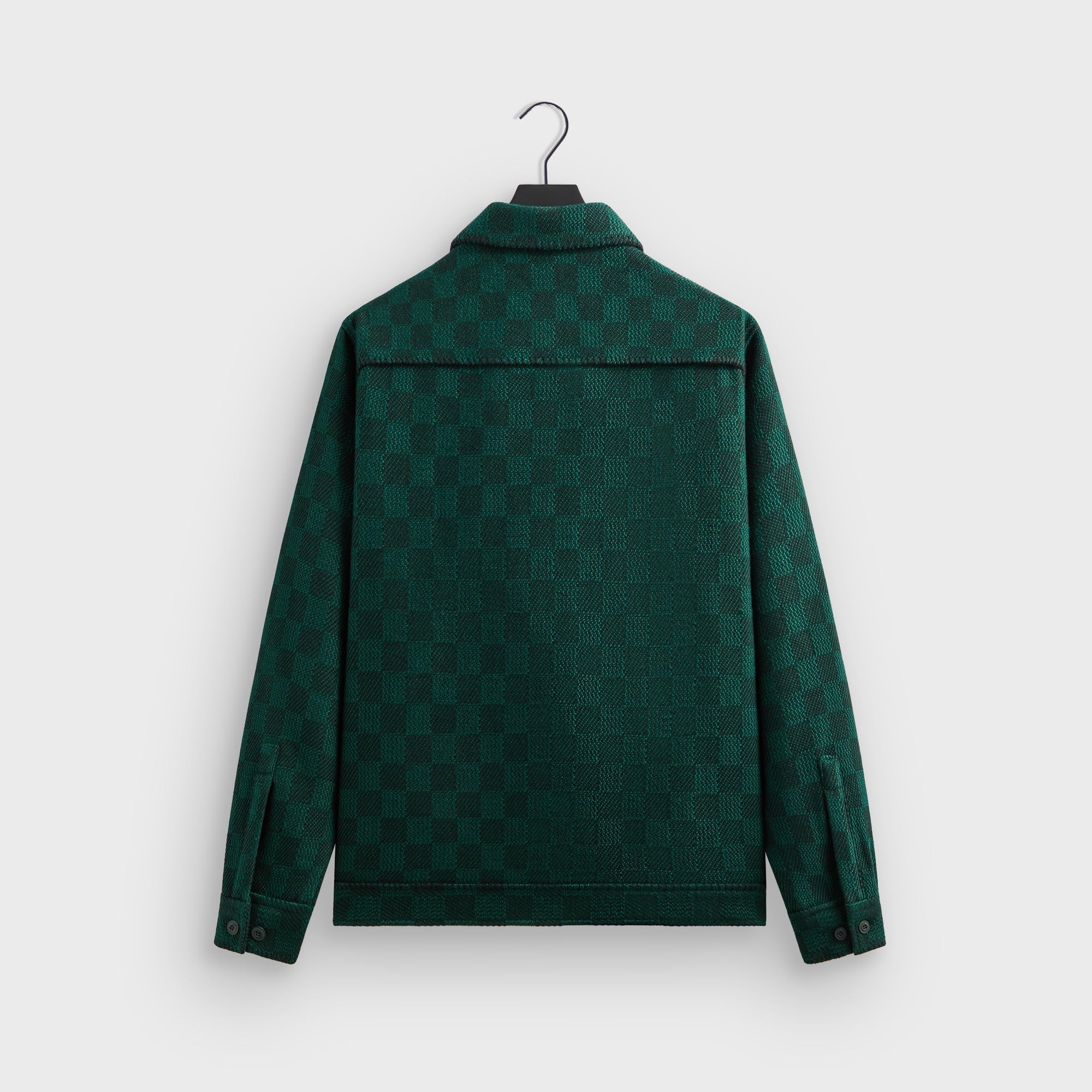 Kith Check Boucle Boxy Collared Overshirt - Ivy Green – Kith Europe