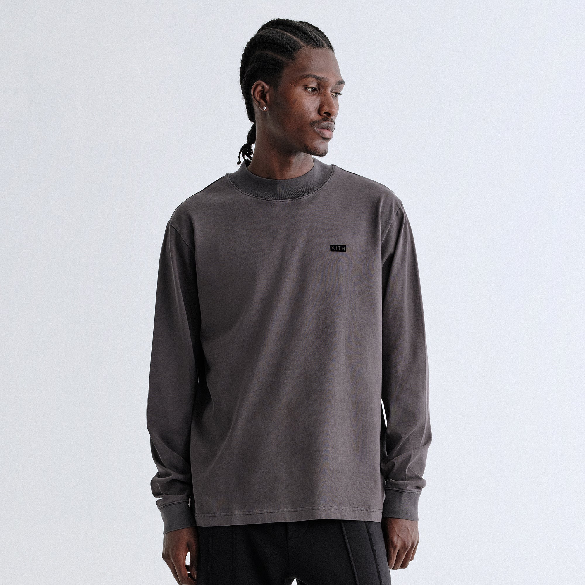 Kith Long Sleeve Mock Neck LAX Tee - Carbon – Kith Europe