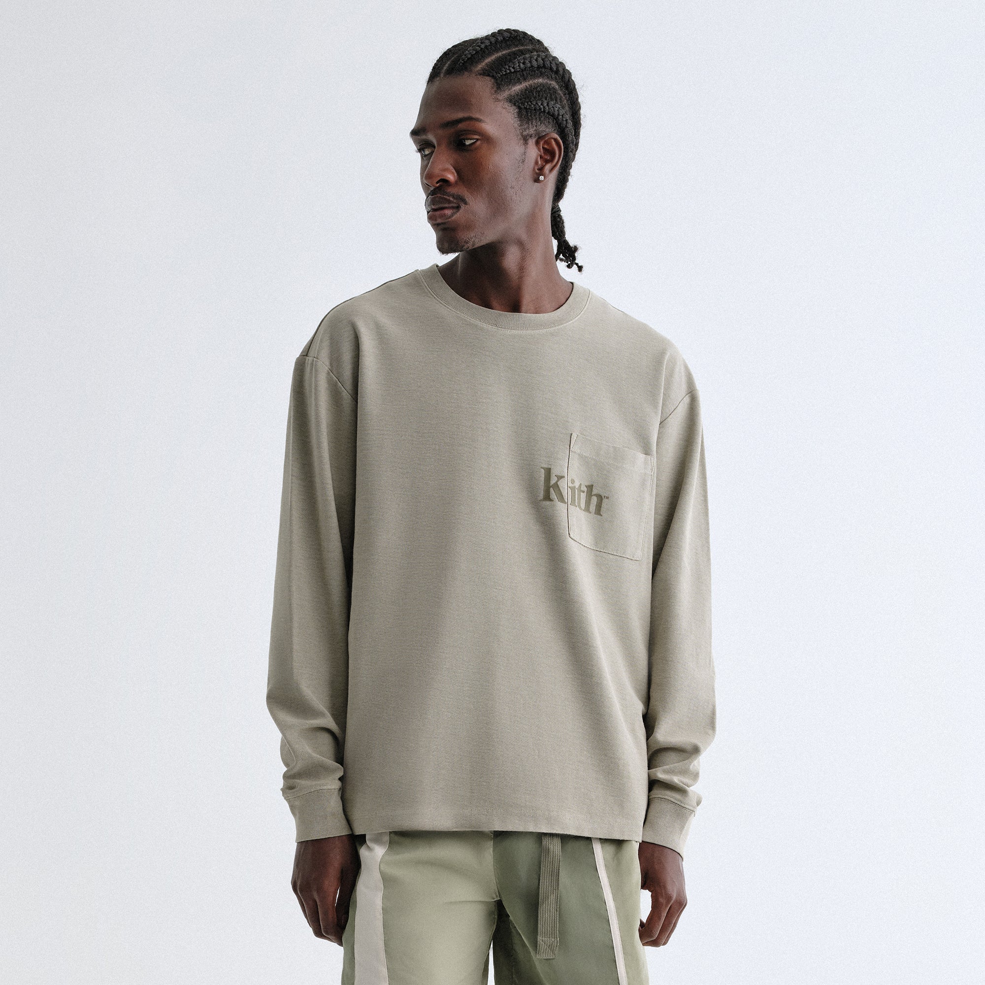 Kith Long Sleeve Quinn Tee - Haze – Kith Europe