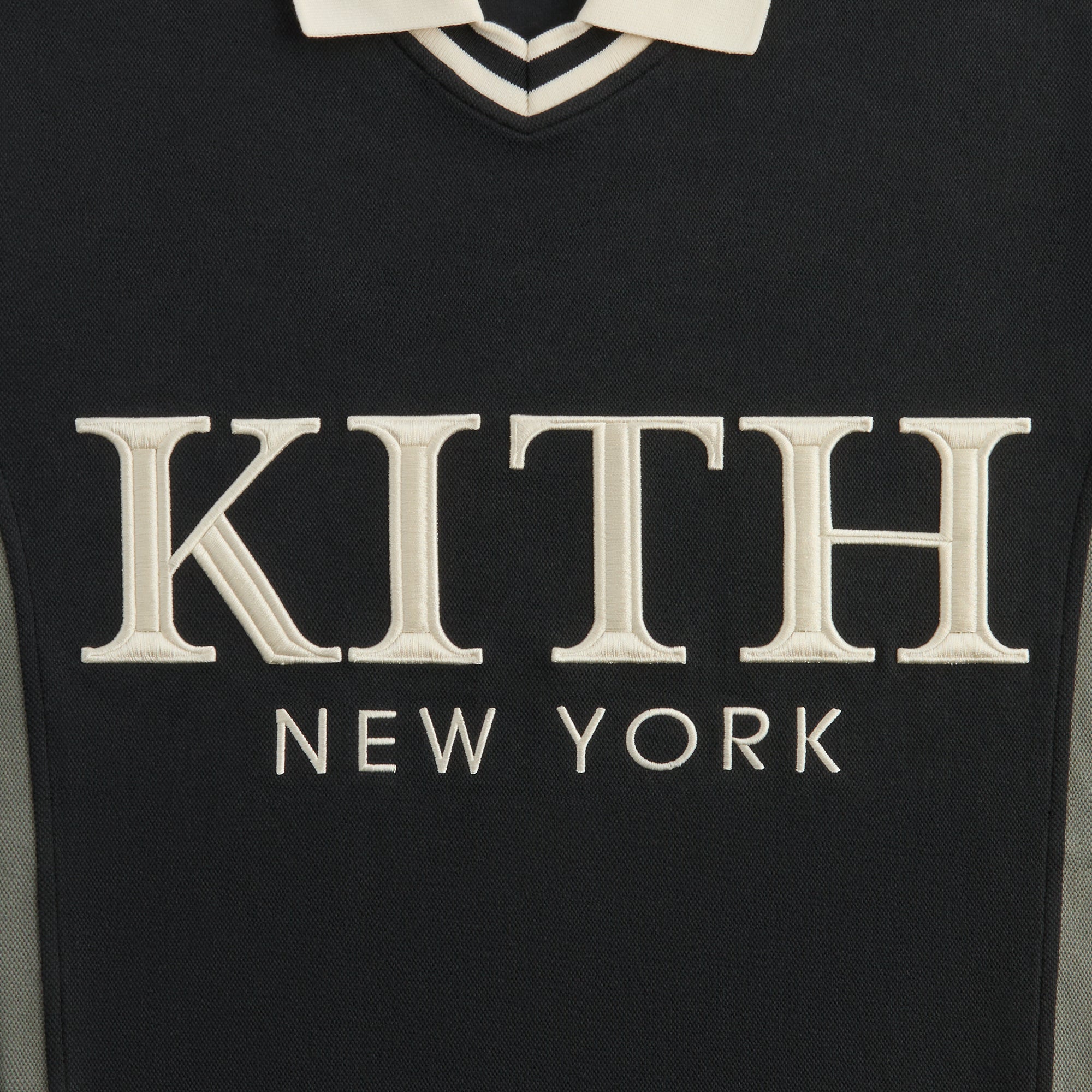Kith Pique Long Sleeve Tap Polo - Black – Kith Europe