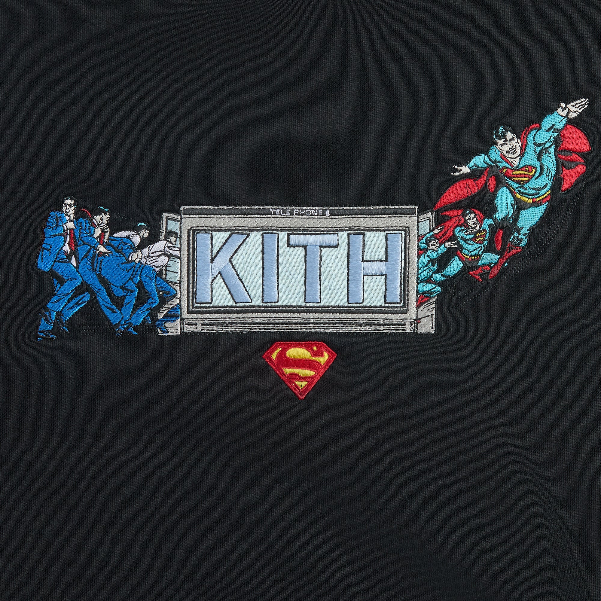 【KITH】Superman コラボ Kith Booth ネルソン パーカー Superman | Kith Booth Nelson Hoodie - Black – Kith Europe