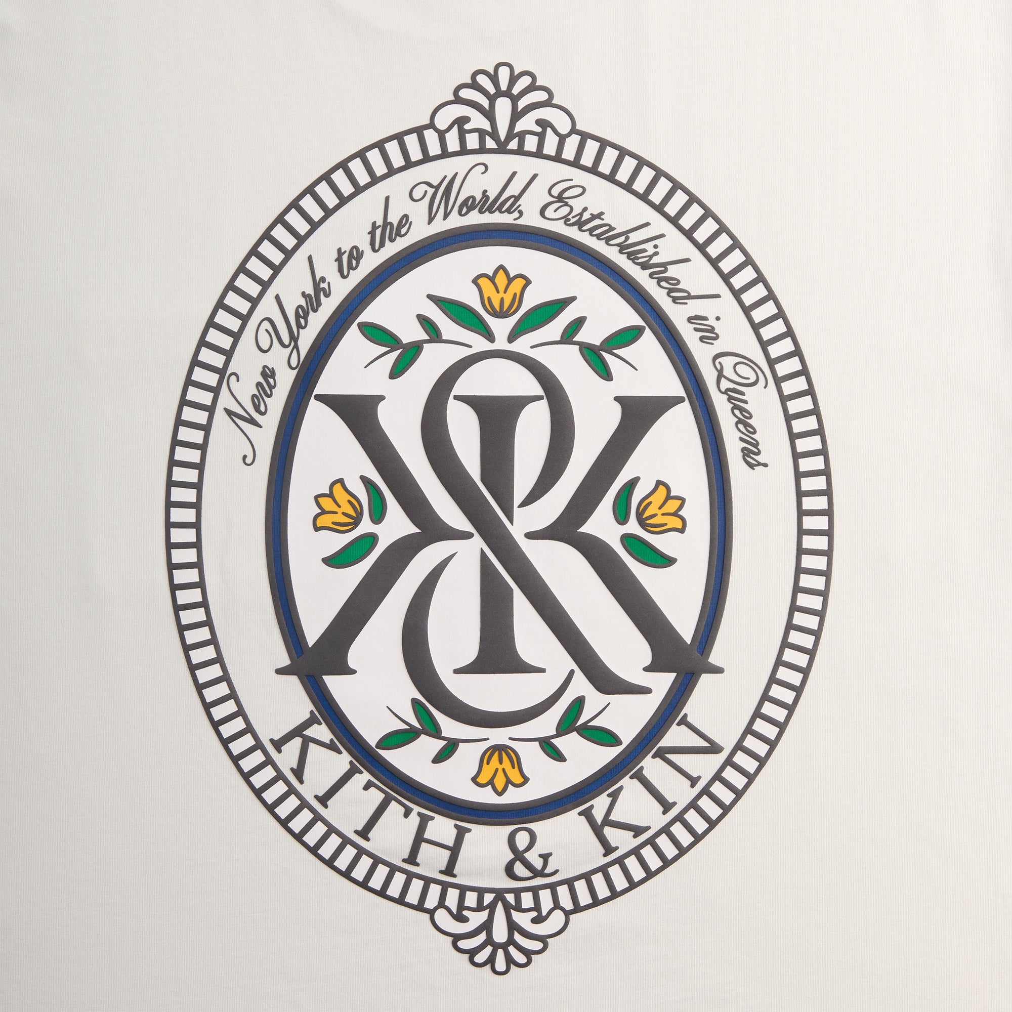 関税・送料込  25S Kith Queens Crest Tee Kith Queens Crest Tee - White