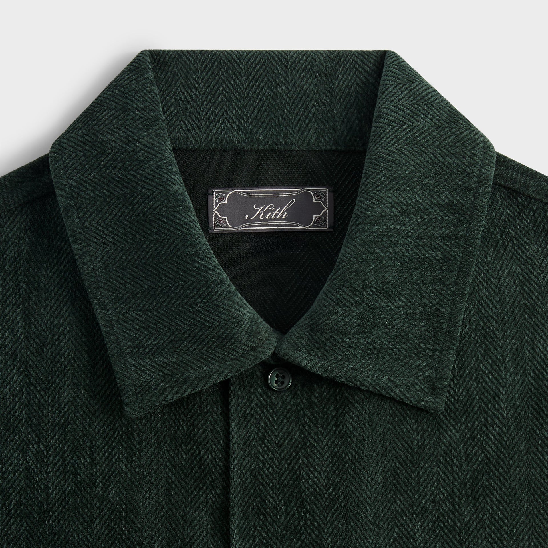 Kith Herringbone Velour Henson Buttondown - Stadium - PH