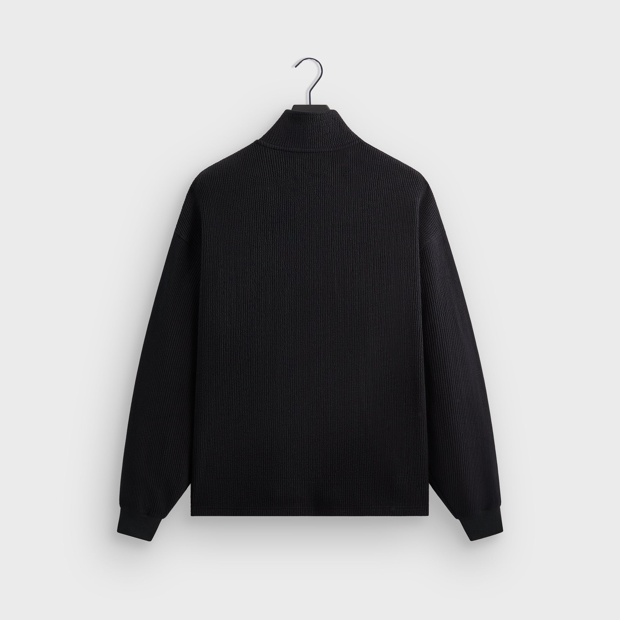 Kith Heavy Crepe Rib Knit Quarter Zip Nelson - Black – Kith Europe