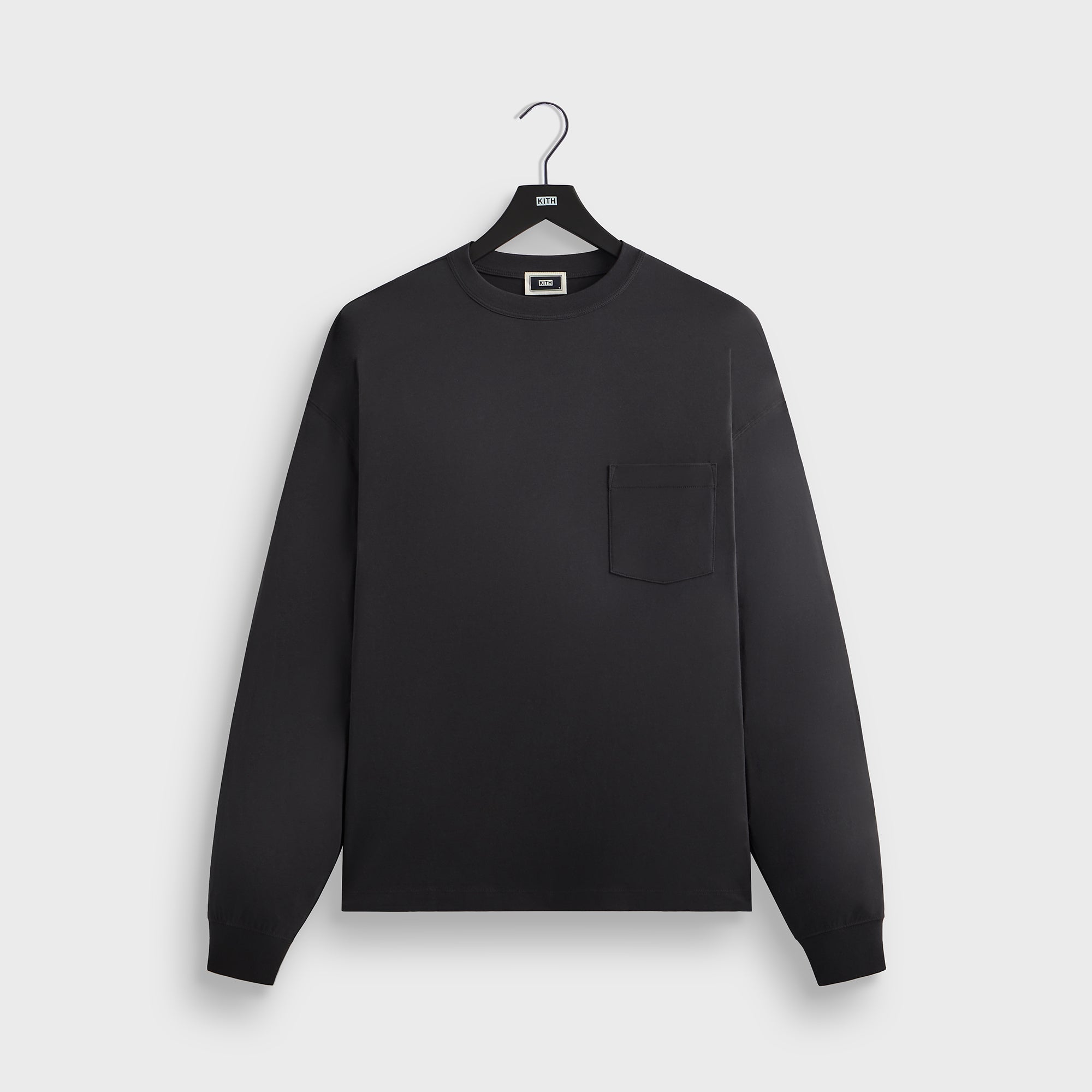 Kith Long Sleeve Leonard Pocket Tee - Carbon – Kith Europe